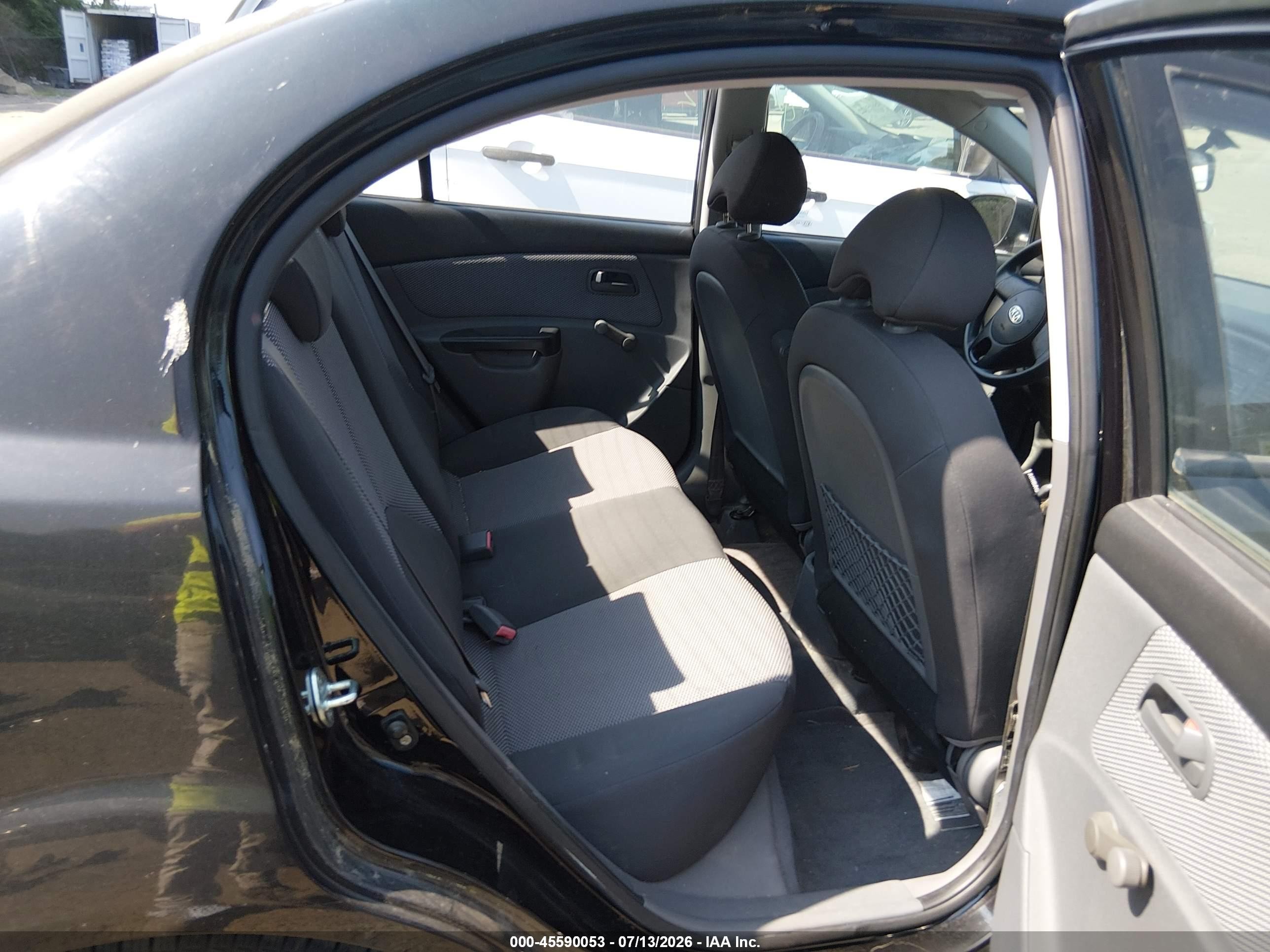 2010 Kia Rio Lx Black vin: KNADH4A34A6655672
