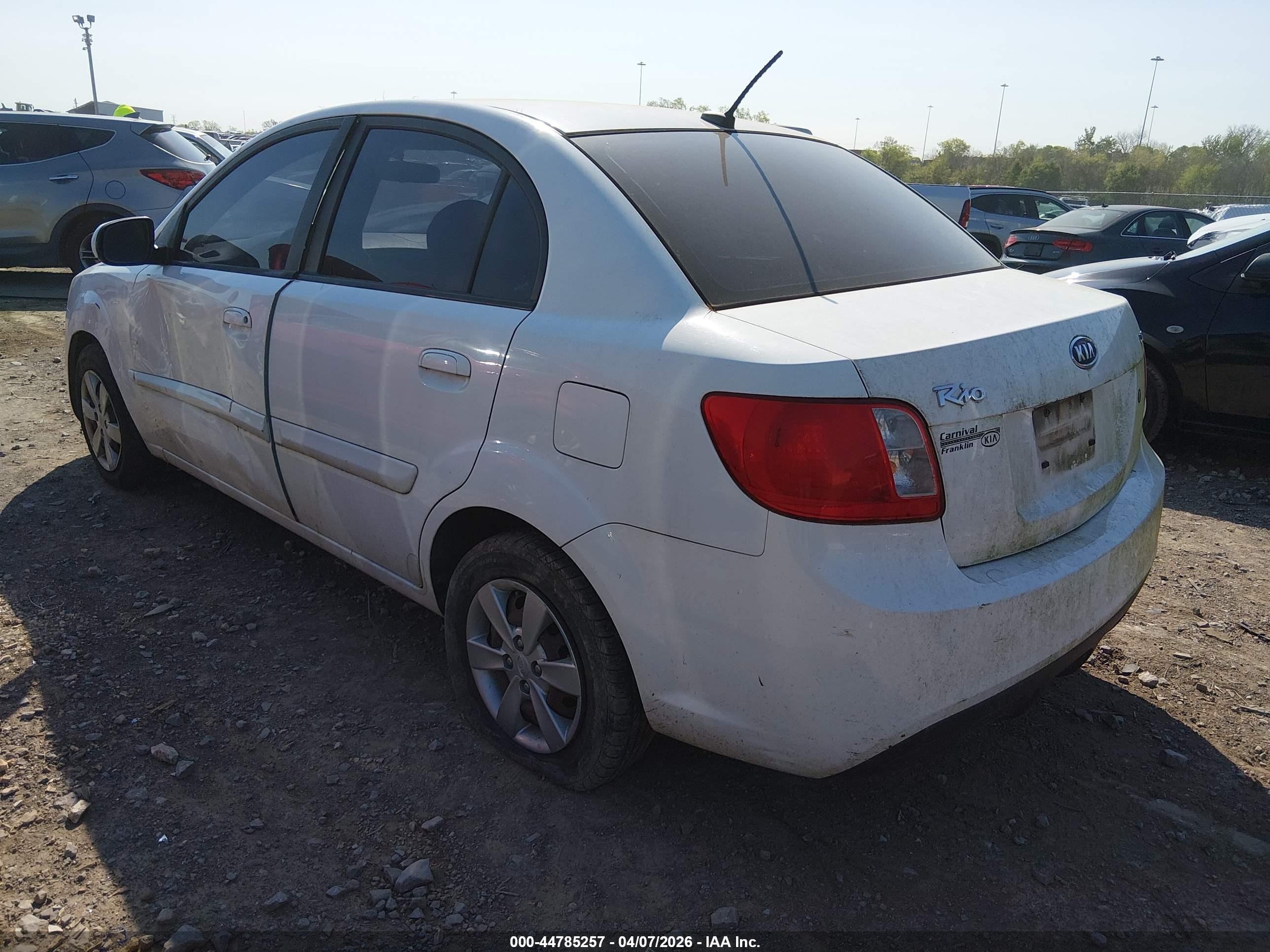 2010 Kia Rio Lx Белый vin: KNADH4A34A6665263