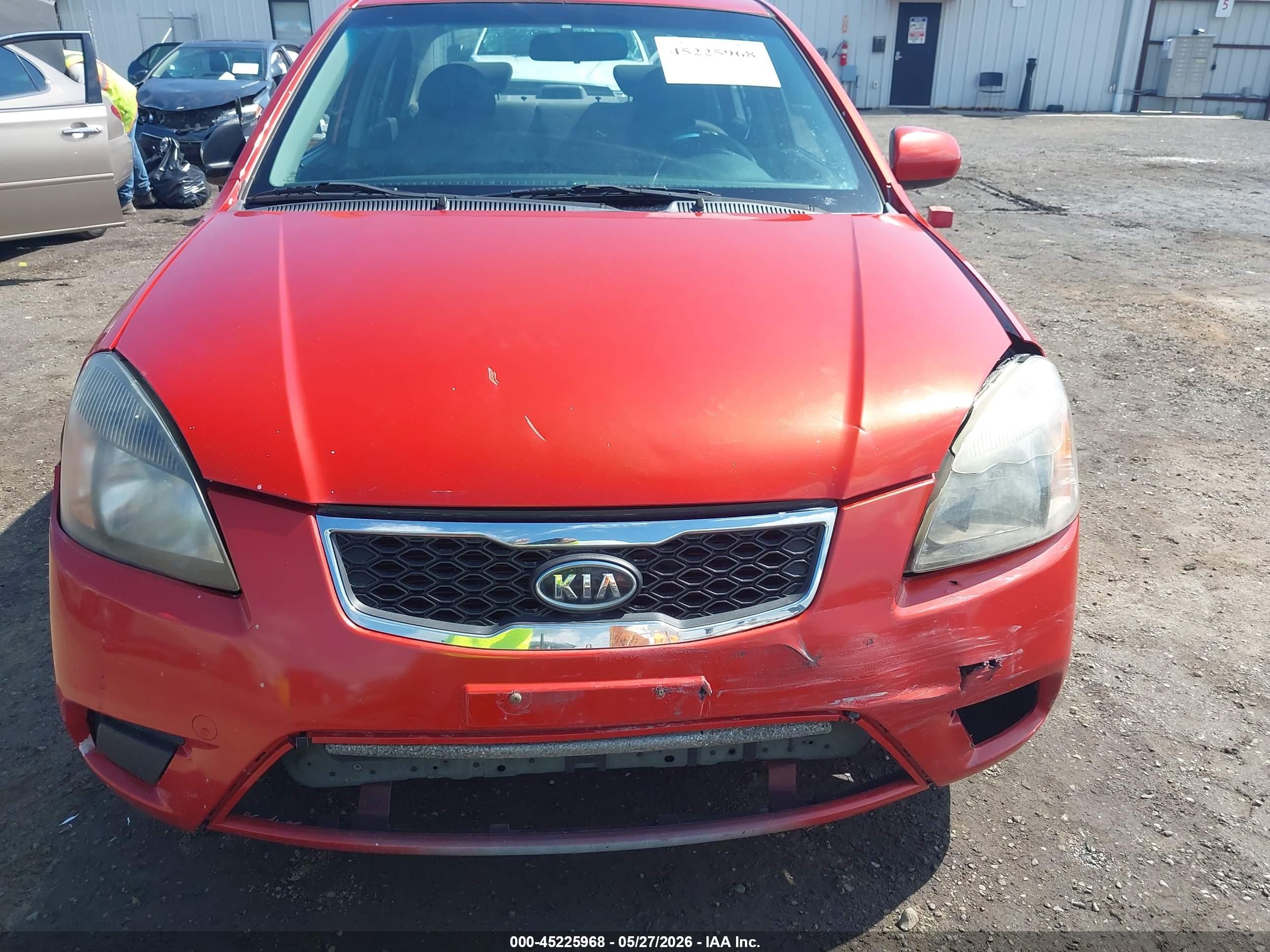2011 Kia Rio Lx Red vin: KNADH4A35B6731336