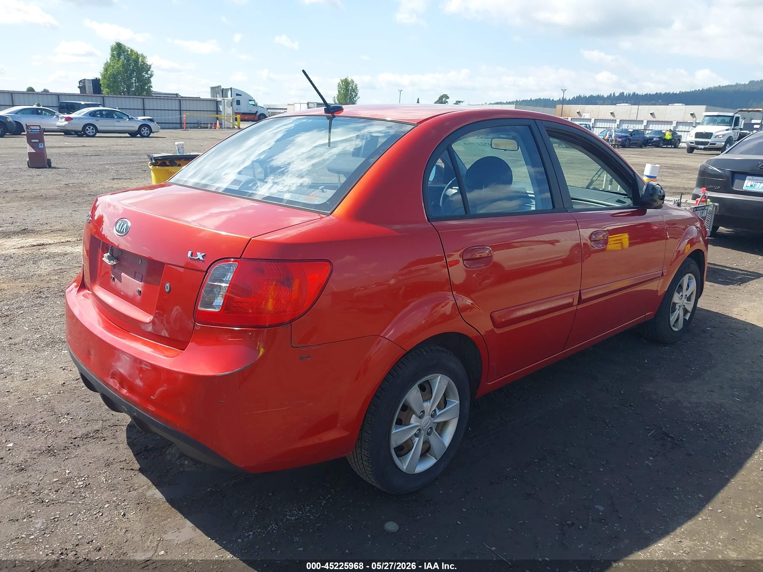 2011 Kia Rio Lx Red vin: KNADH4A35B6731336