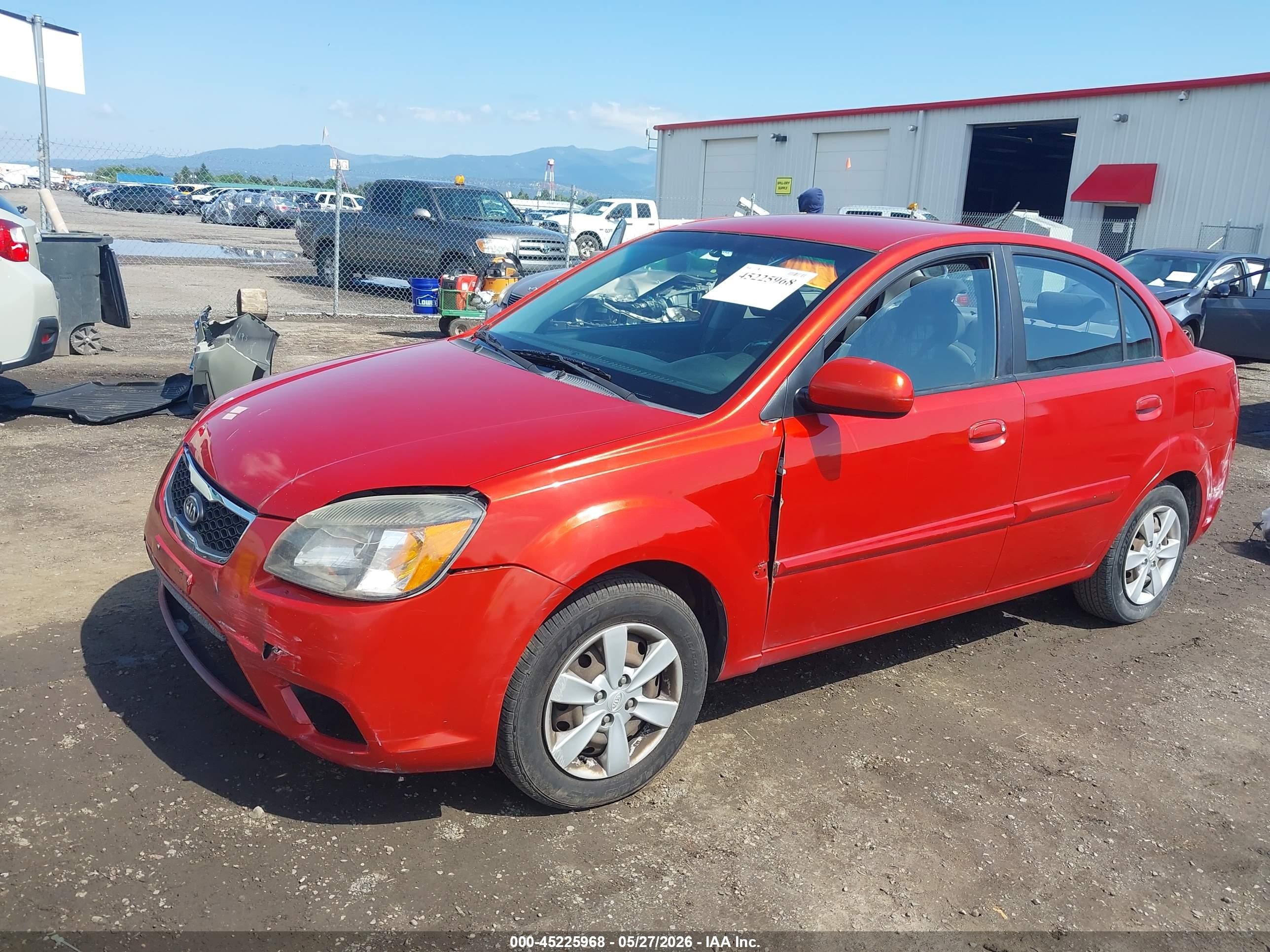 2011 Kia Rio Lx Red vin: KNADH4A35B6731336