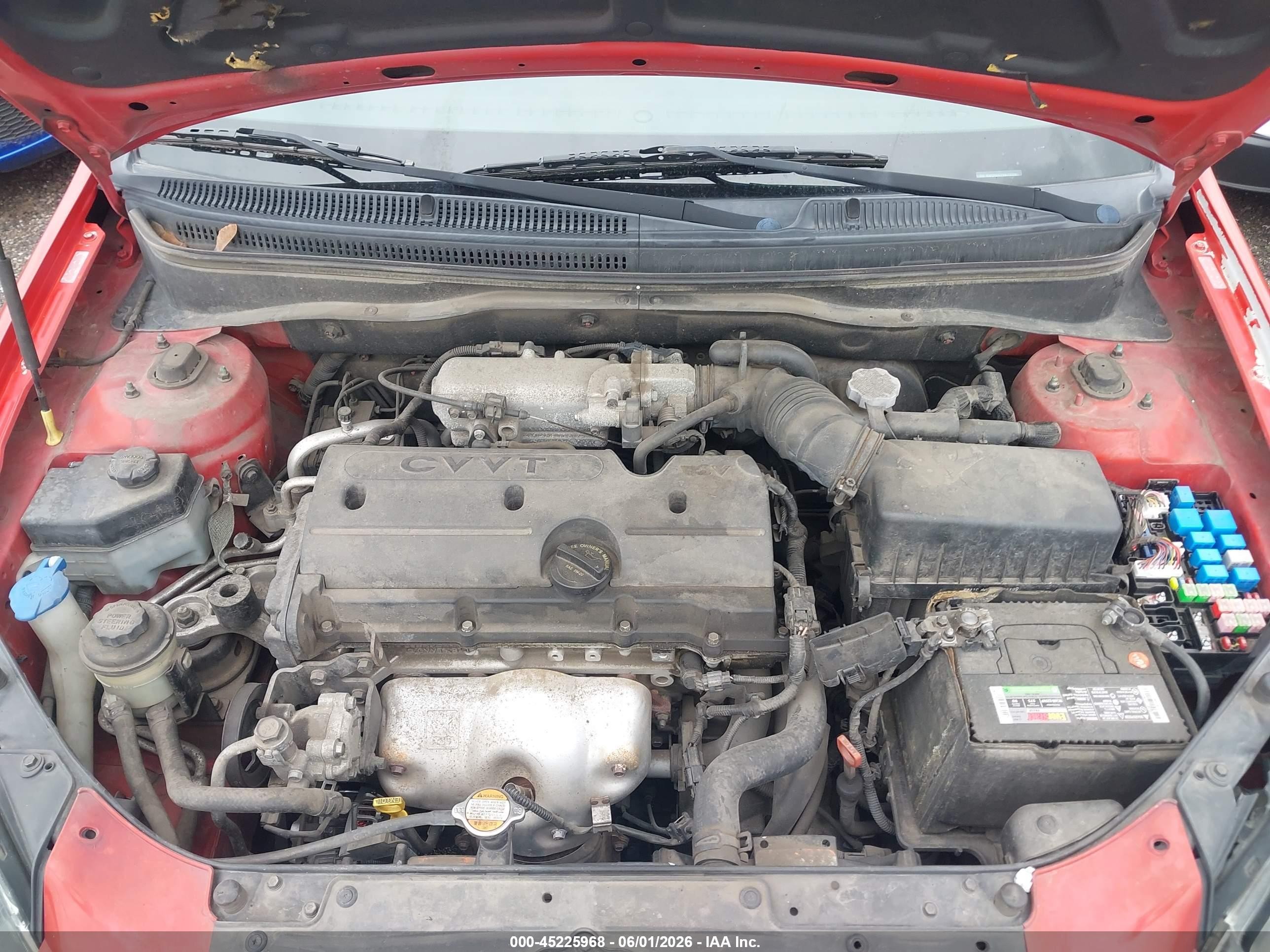2011 Kia Rio Lx Red vin: KNADH4A35B6731336