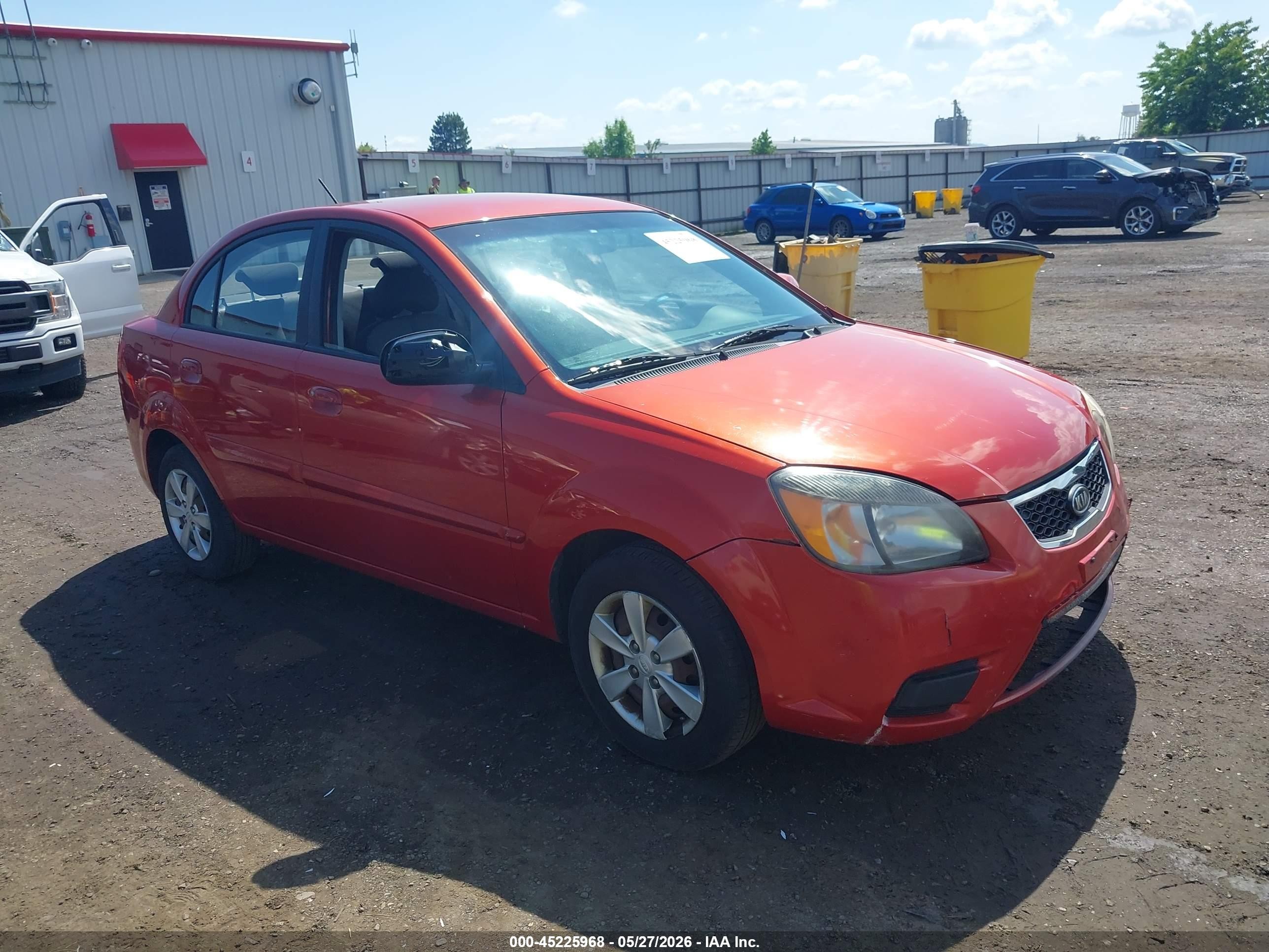 2011 Kia Rio Lx Red vin: KNADH4A35B6731336