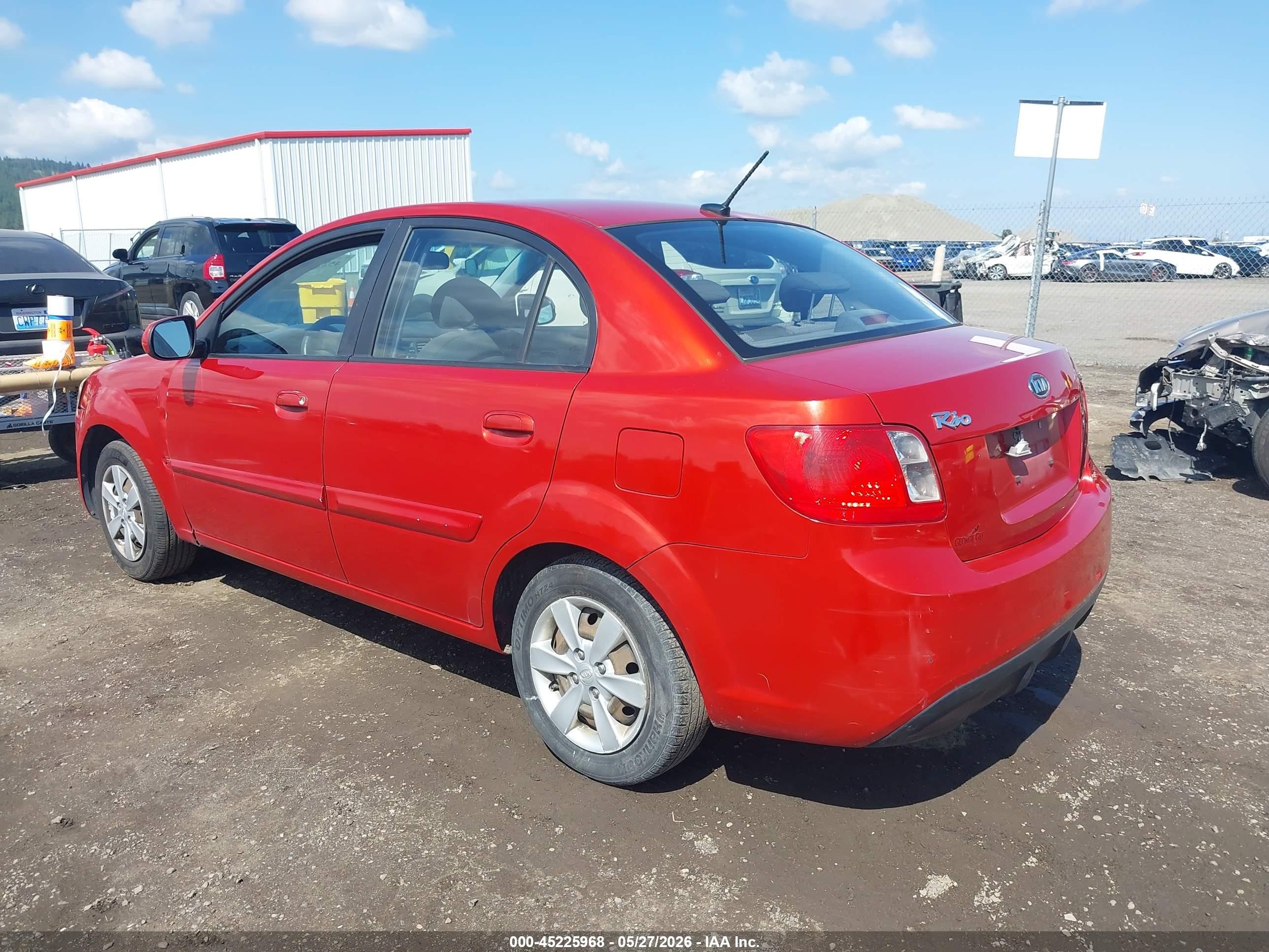 2011 Kia Rio Lx Red vin: KNADH4A35B6731336