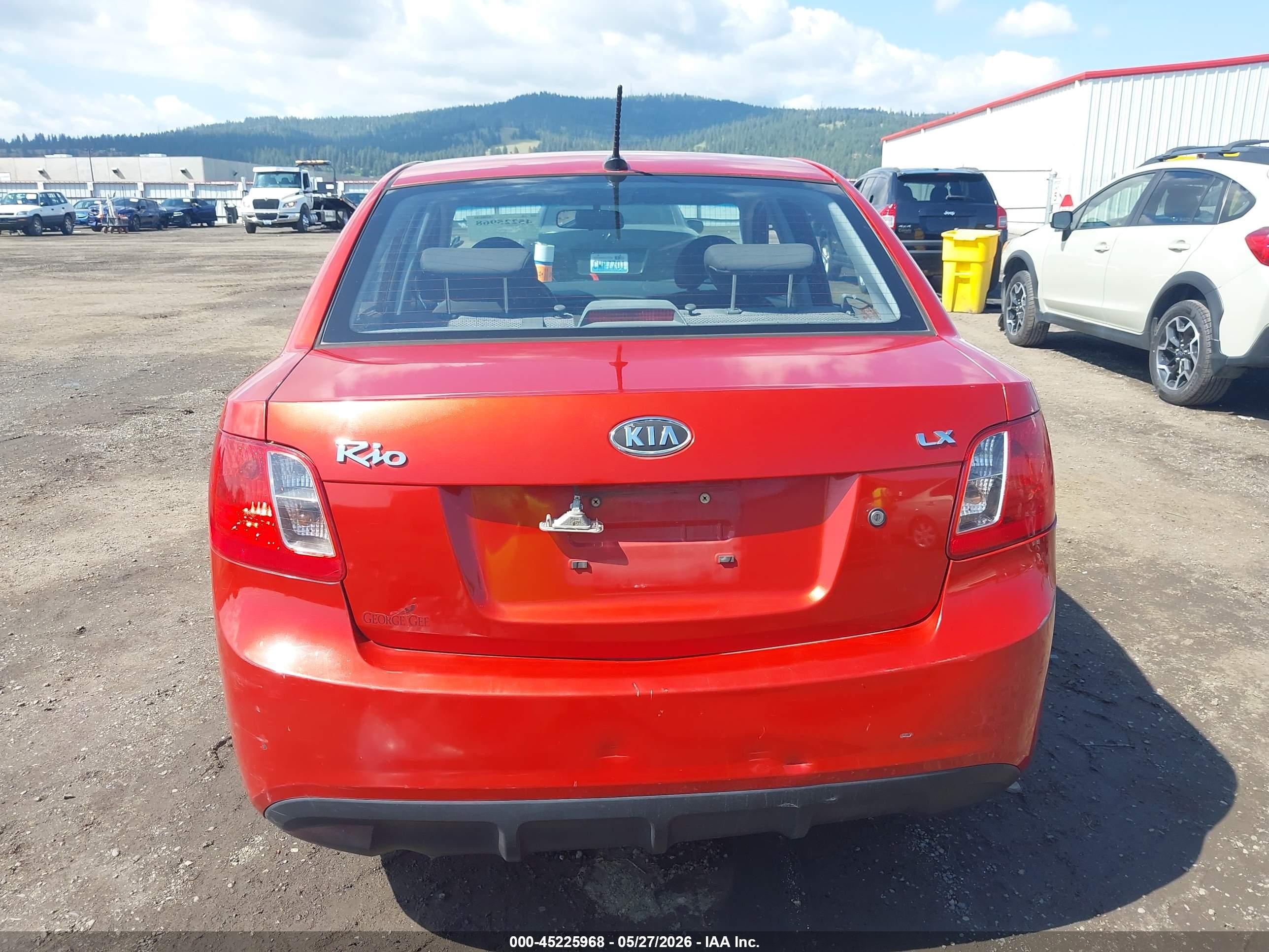 2011 Kia Rio Lx Red vin: KNADH4A35B6731336