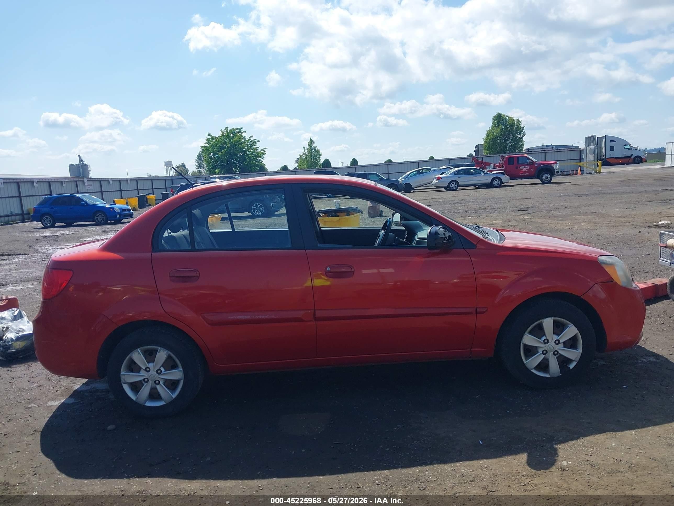 2011 Kia Rio Lx Red vin: KNADH4A35B6731336