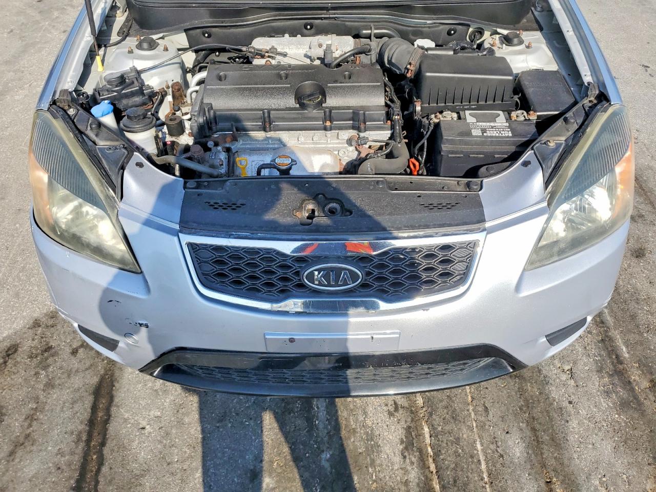2011 Kia Rio Lx Silver vin: KNADH4A35B6868471