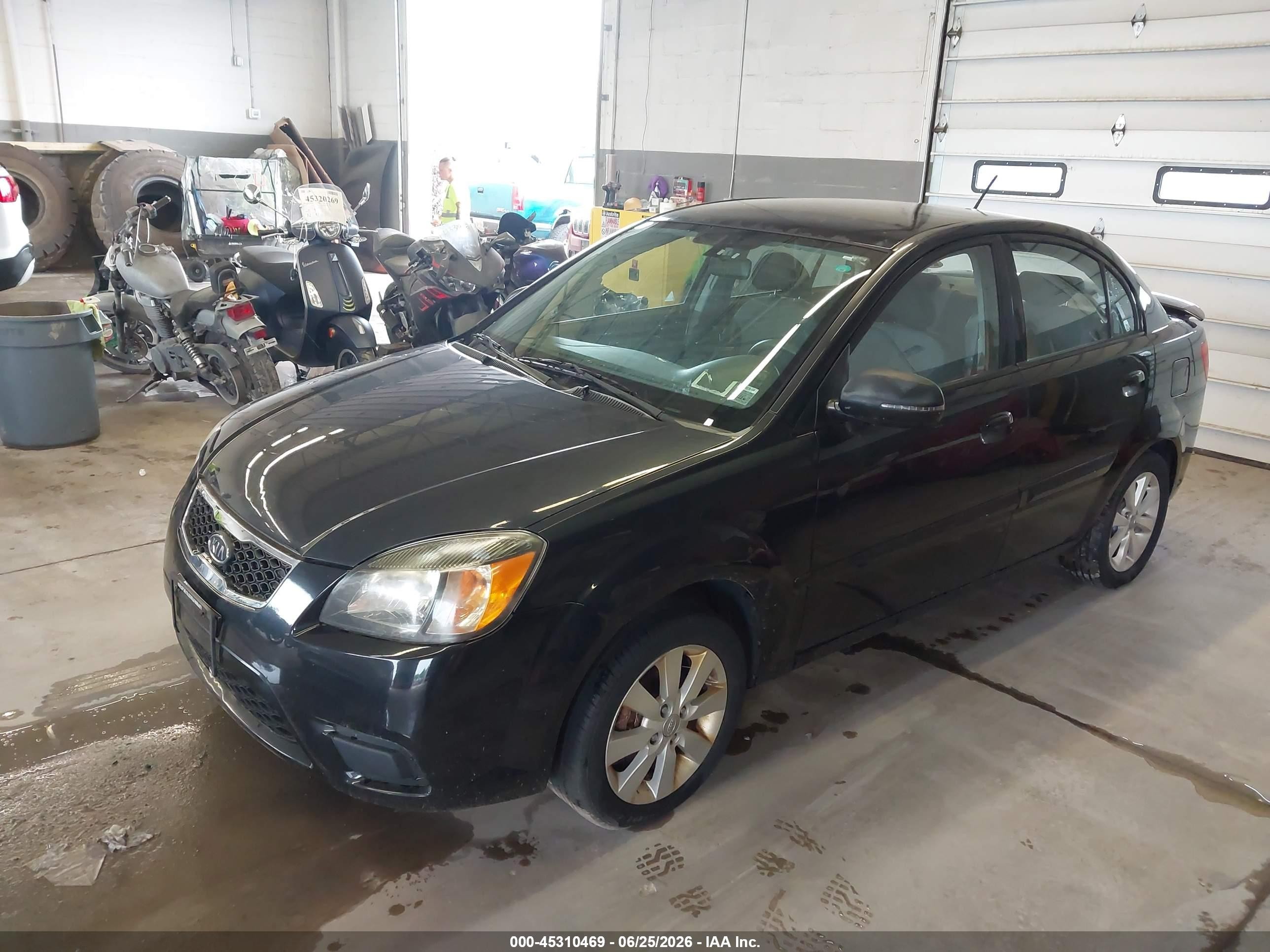 2011 Kia Rio Lx Black vin: KNADH4A35B6936350
