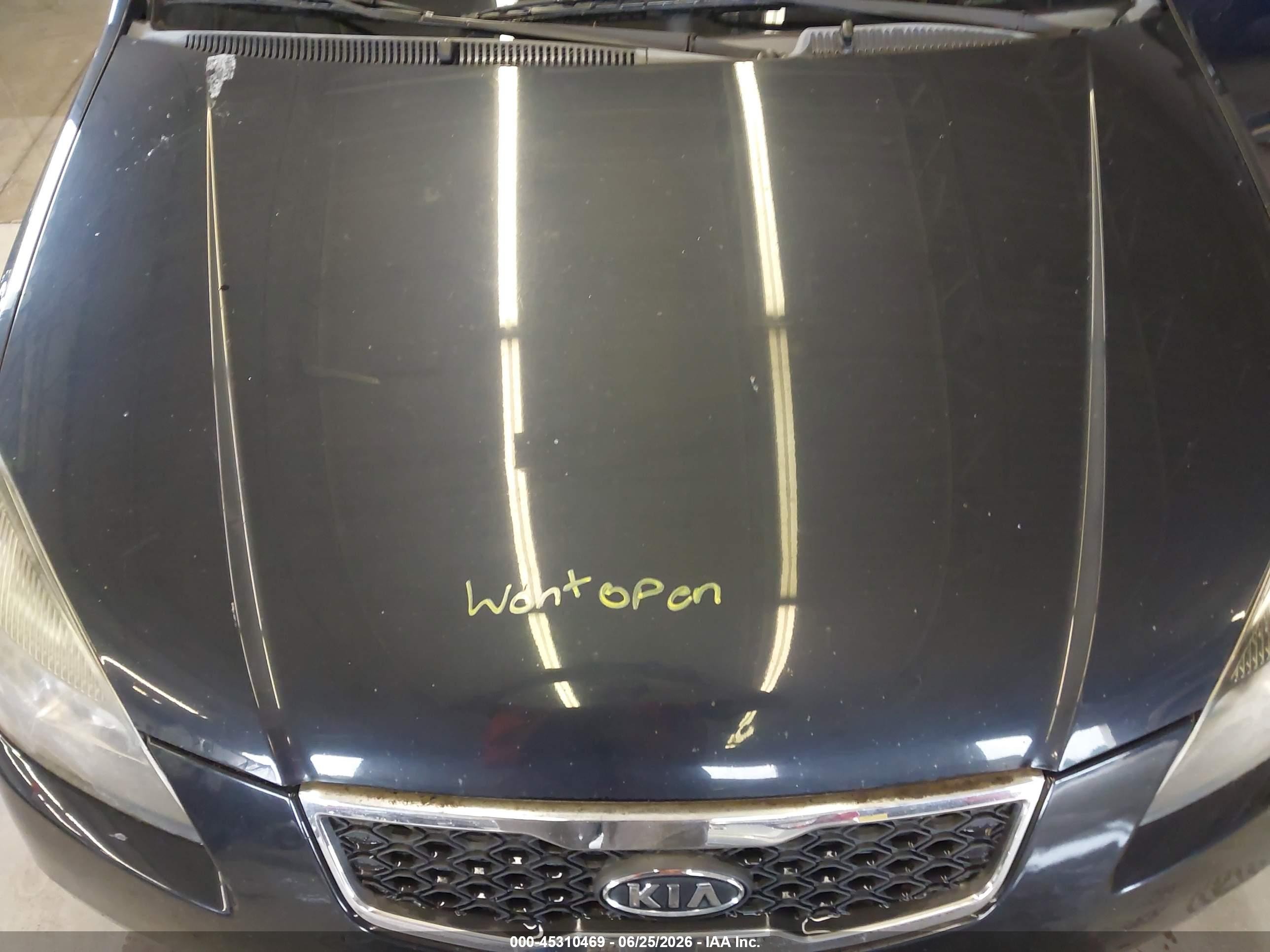 2011 Kia Rio Lx Black vin: KNADH4A35B6936350