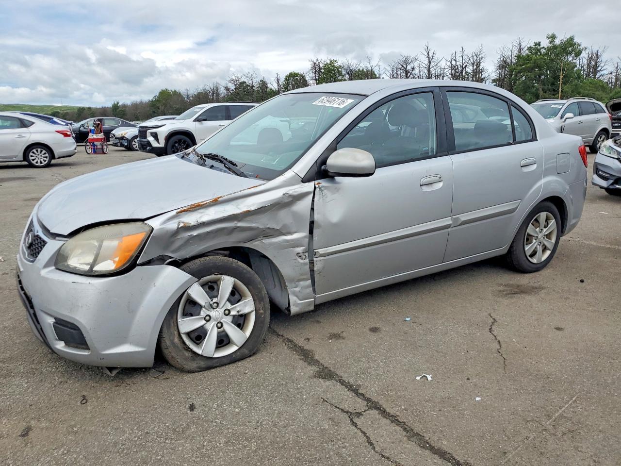2011 Kia Rio Lx Silver vin: KNADH4A35B6949373