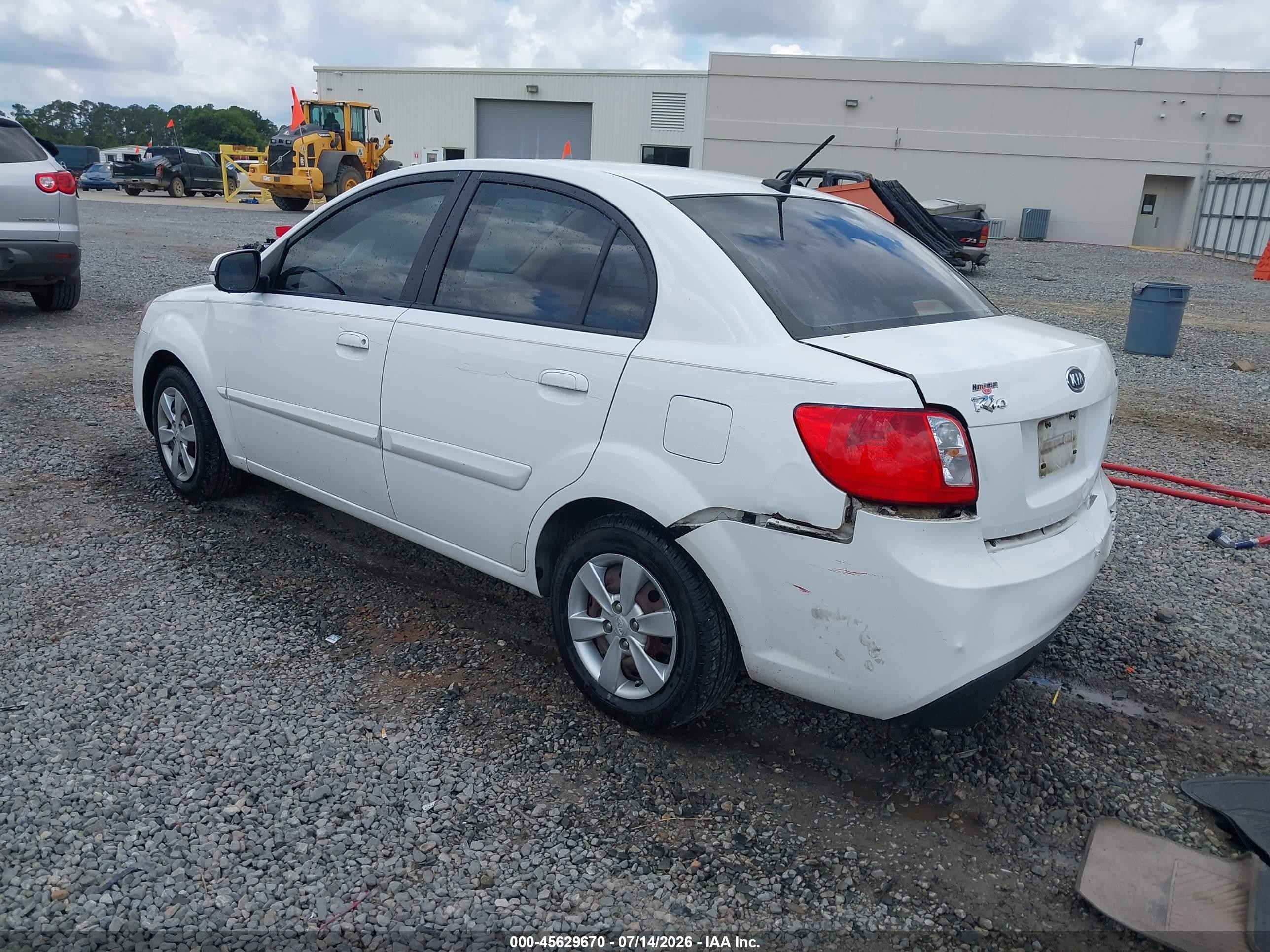 2010 Kia Rio Lx White vin: KNADH4A36A6632233