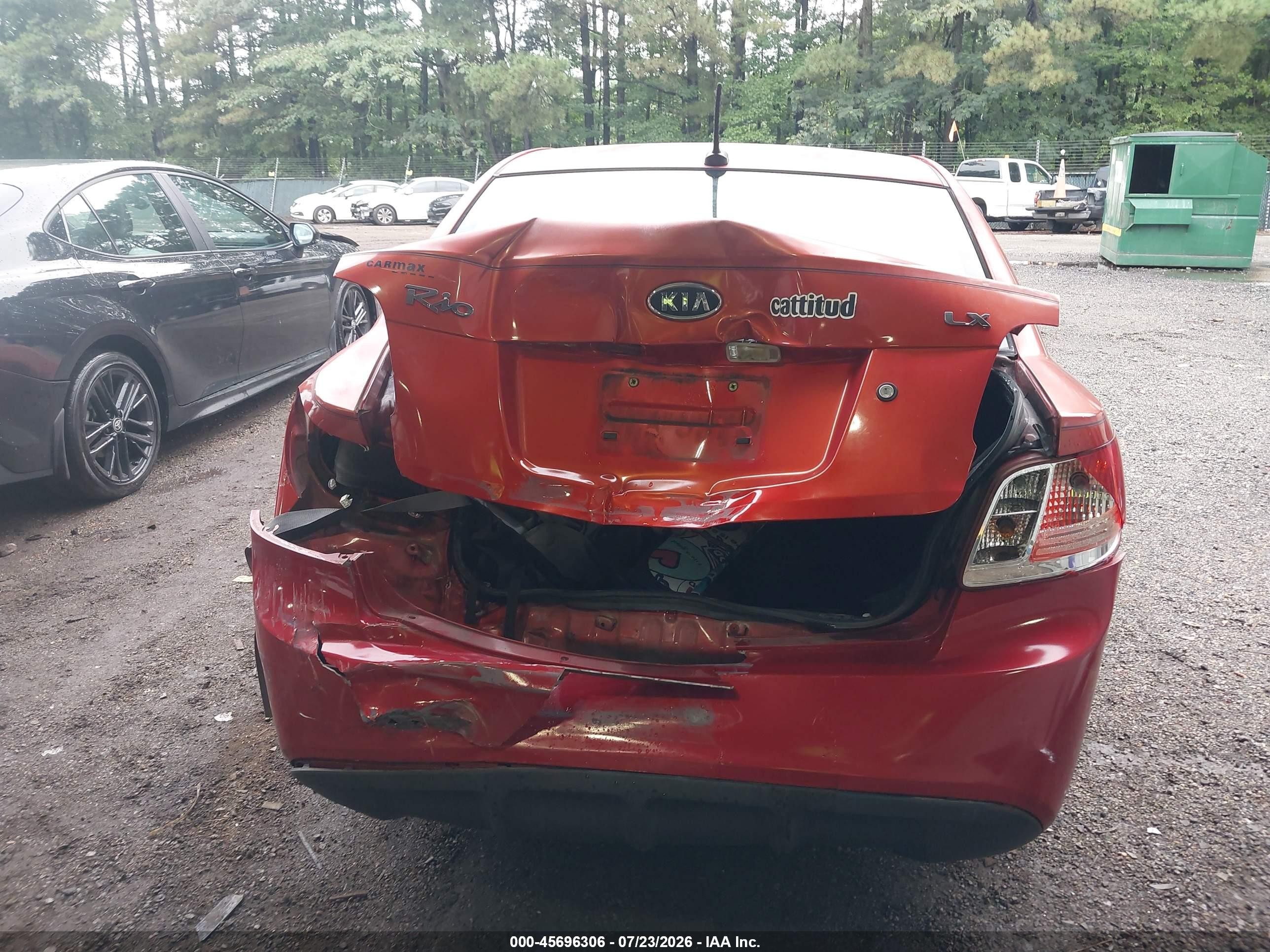 2011 Kia Rio Lx Красный vin: KNADH4A36B6736349