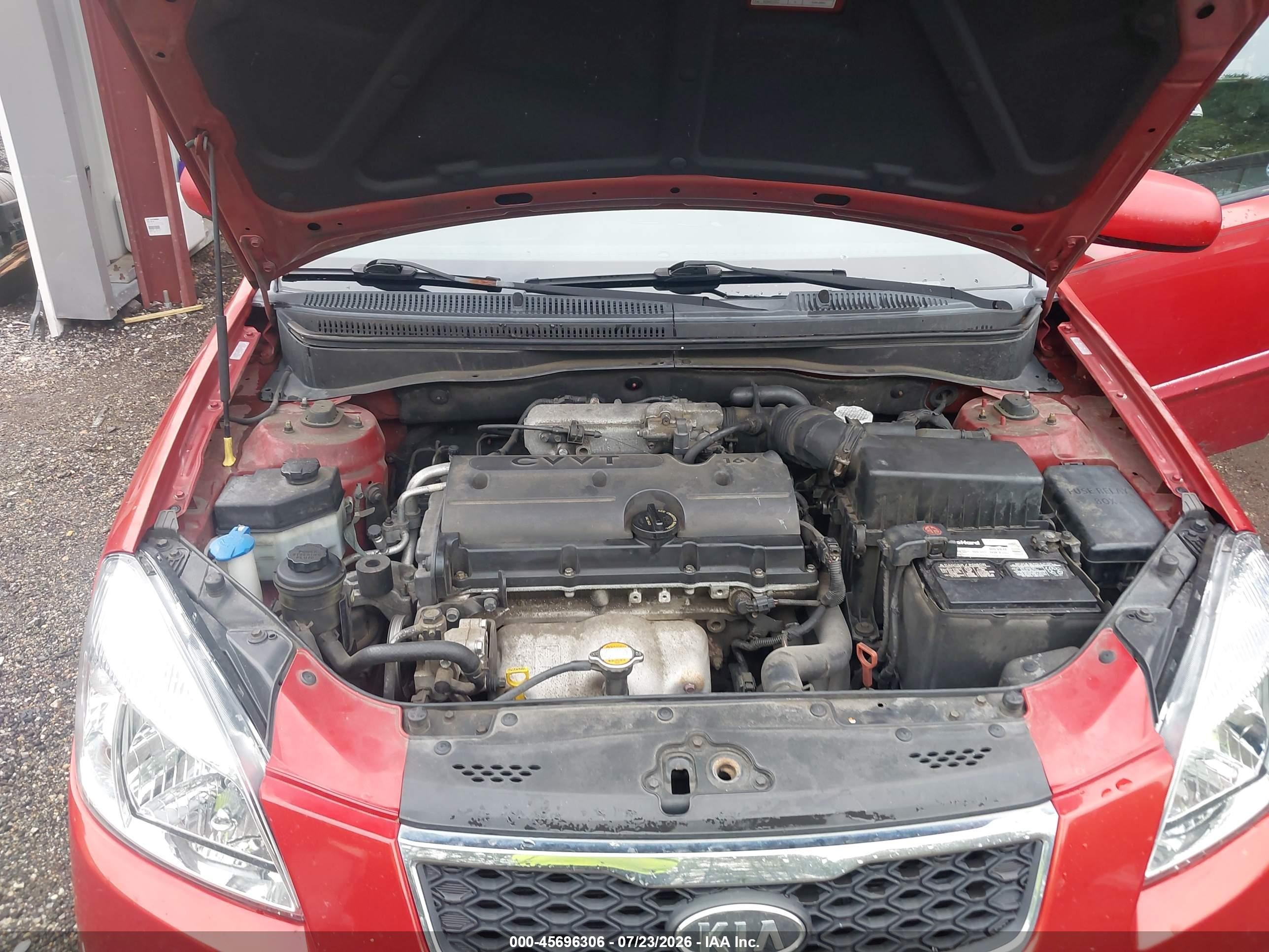 2011 Kia Rio Lx Красный vin: KNADH4A36B6736349