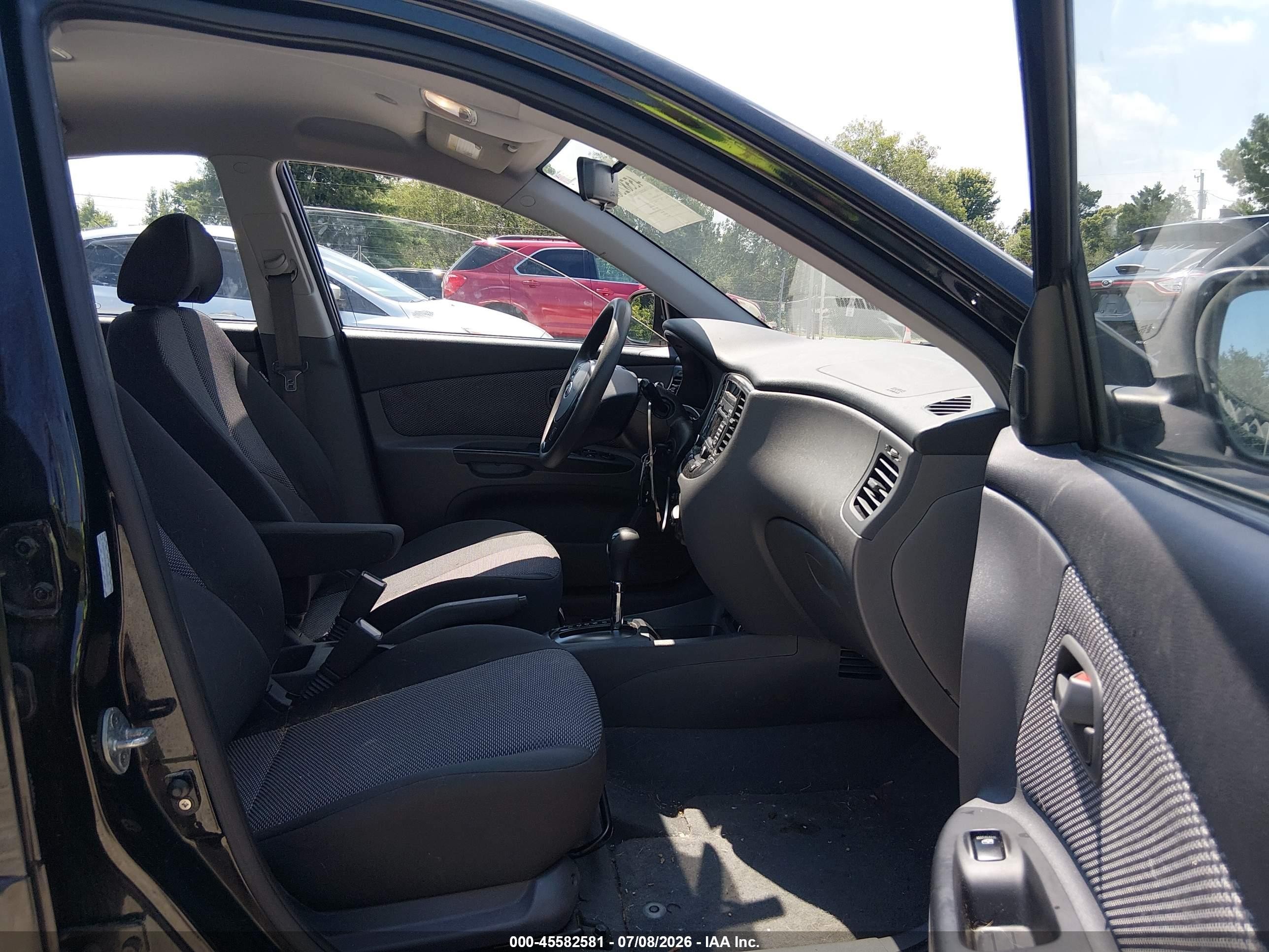 2011 Kia Rio Lx Black vin: KNADH4A36B6863361