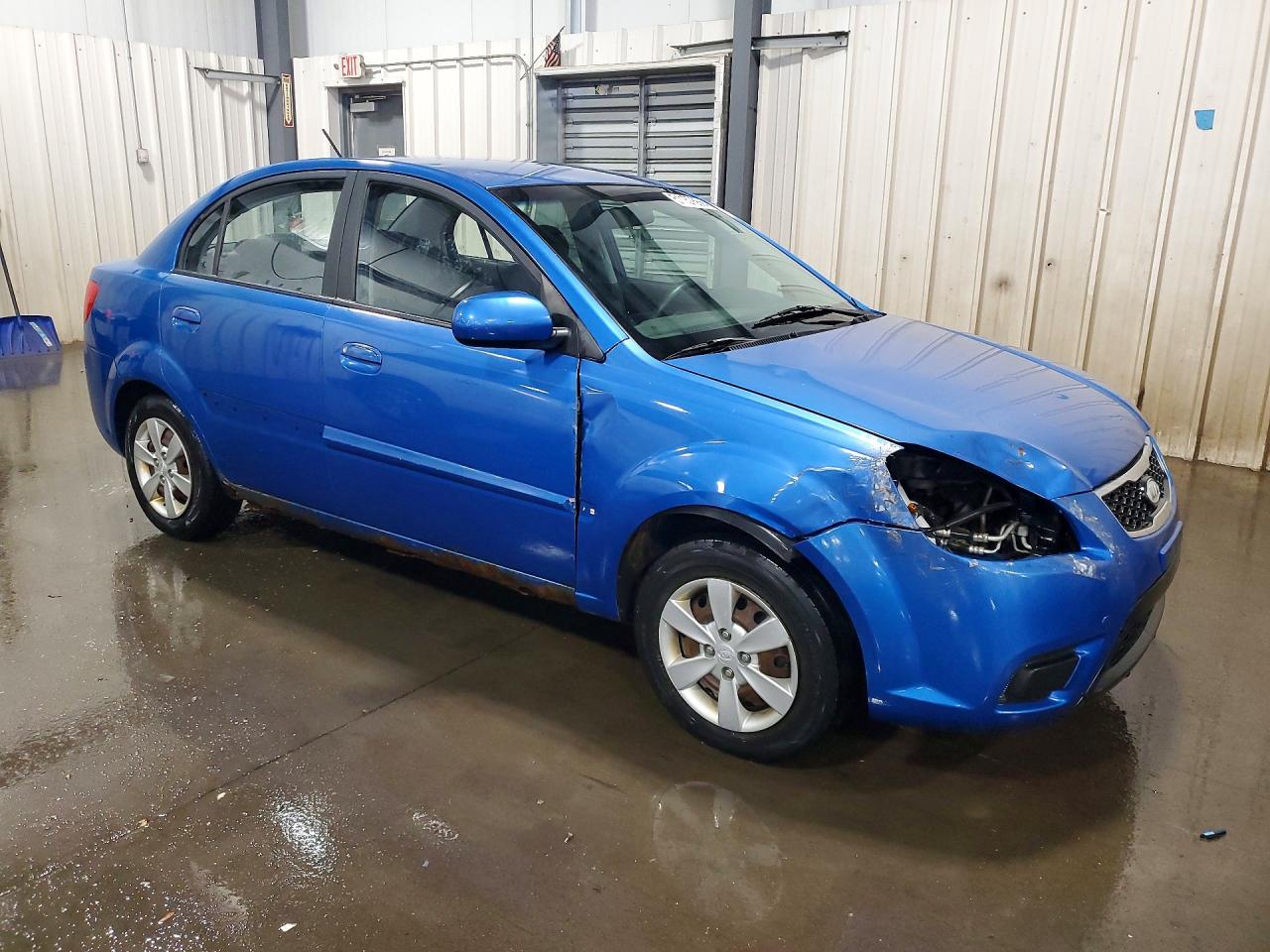 2010 Kia Rio Base Blue vin: KNADH4A37A6610628