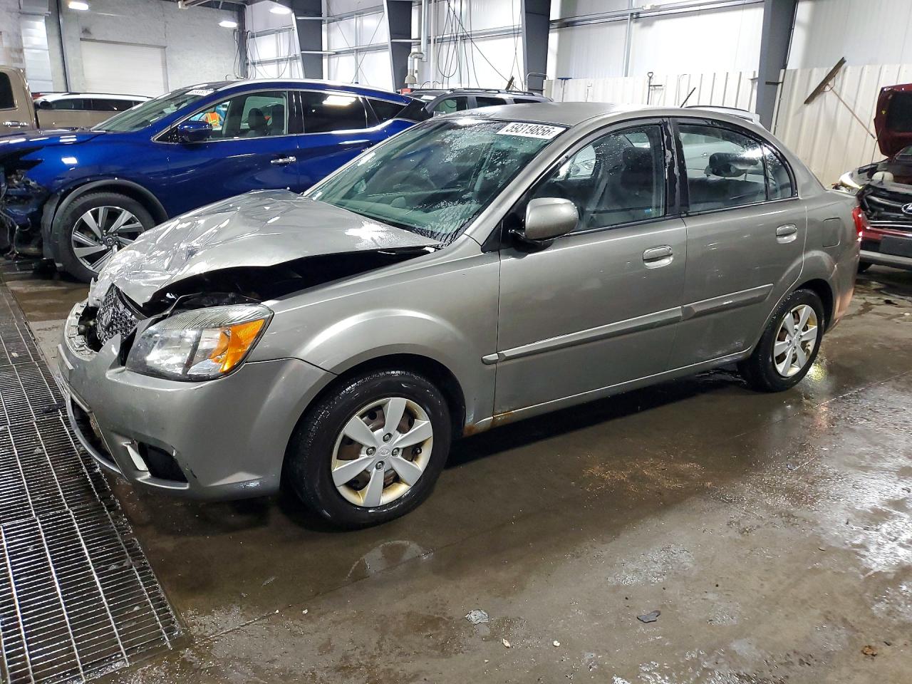 2010 Kia Rio Lx/sx Silver vin: KNADH4A37A6627820