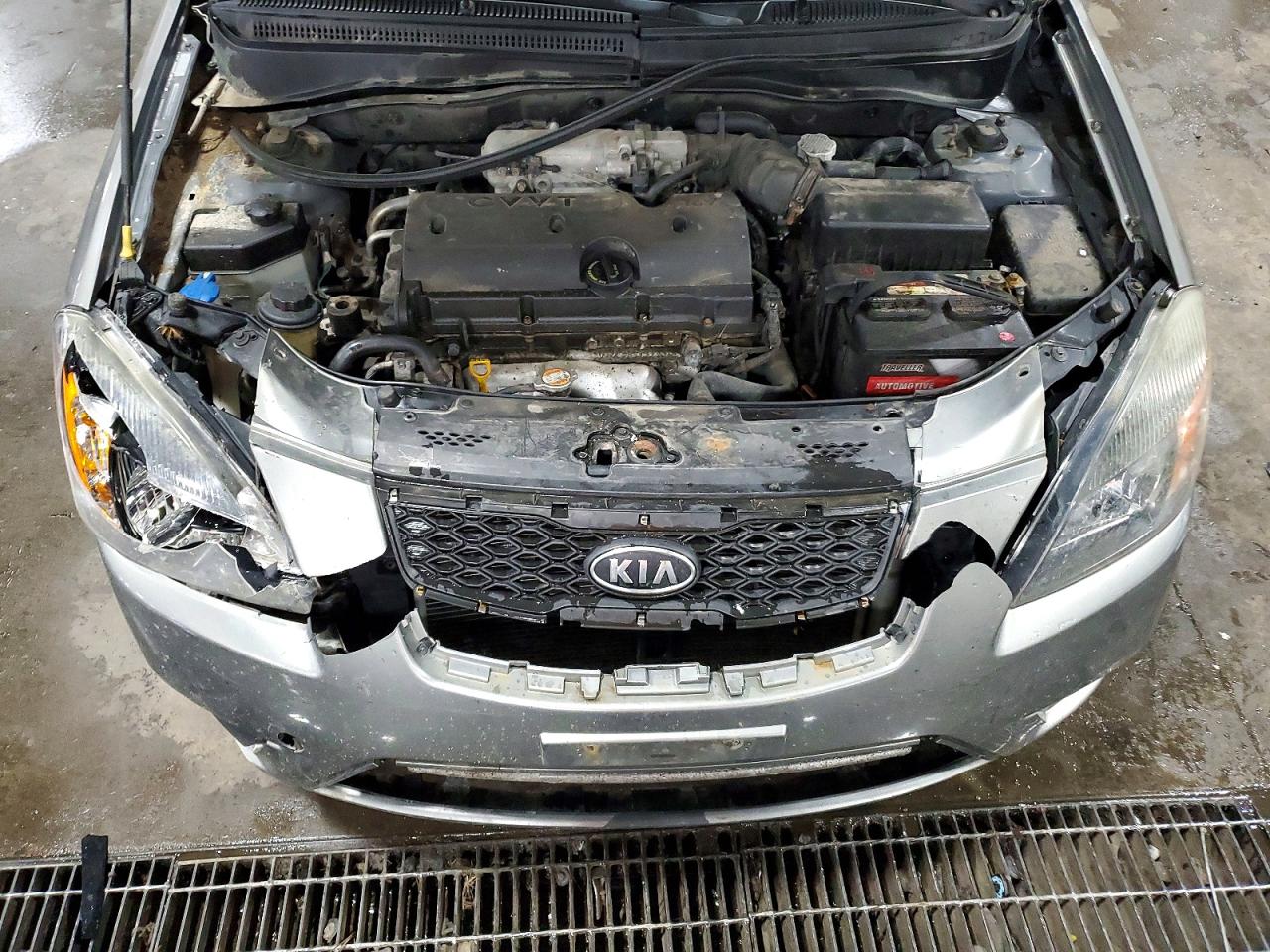 2010 Kia Rio Lx/sx Silver vin: KNADH4A37A6627820