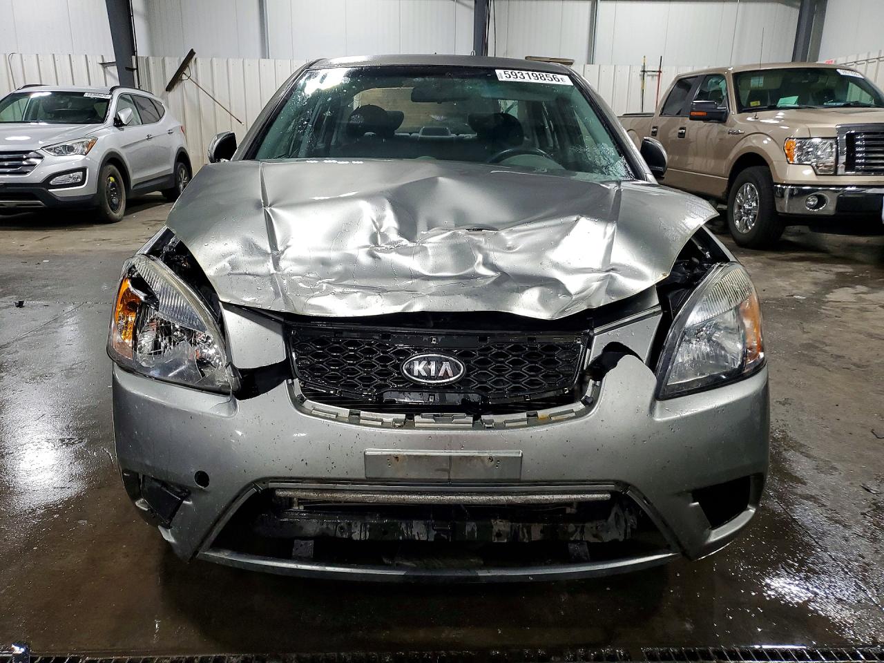 2010 Kia Rio Lx/sx Silver vin: KNADH4A37A6627820