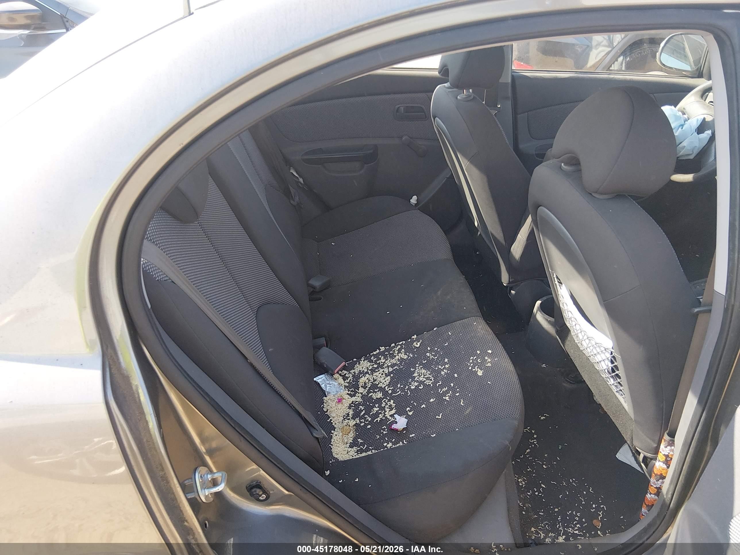 2010 Kia Rio Lx Gray vin: KNADH4A37A6664558