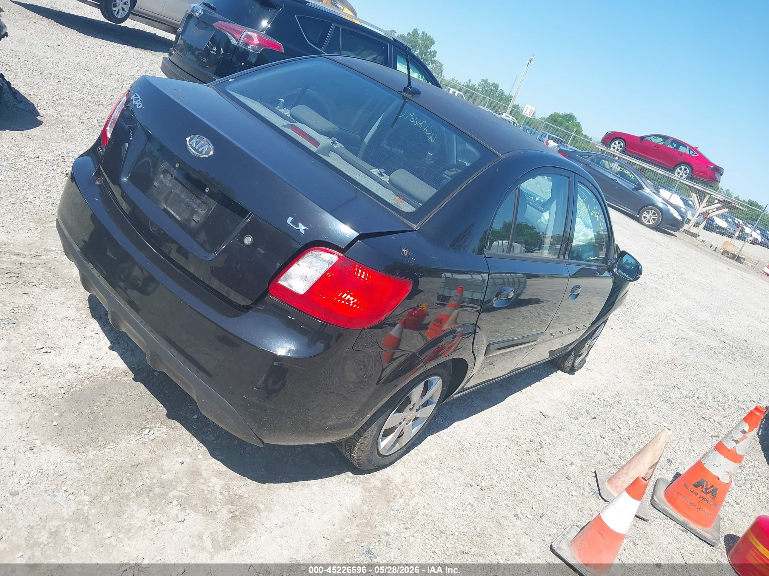 2011 Kia Rio Lx Black vin: KNADH4A37B6868679