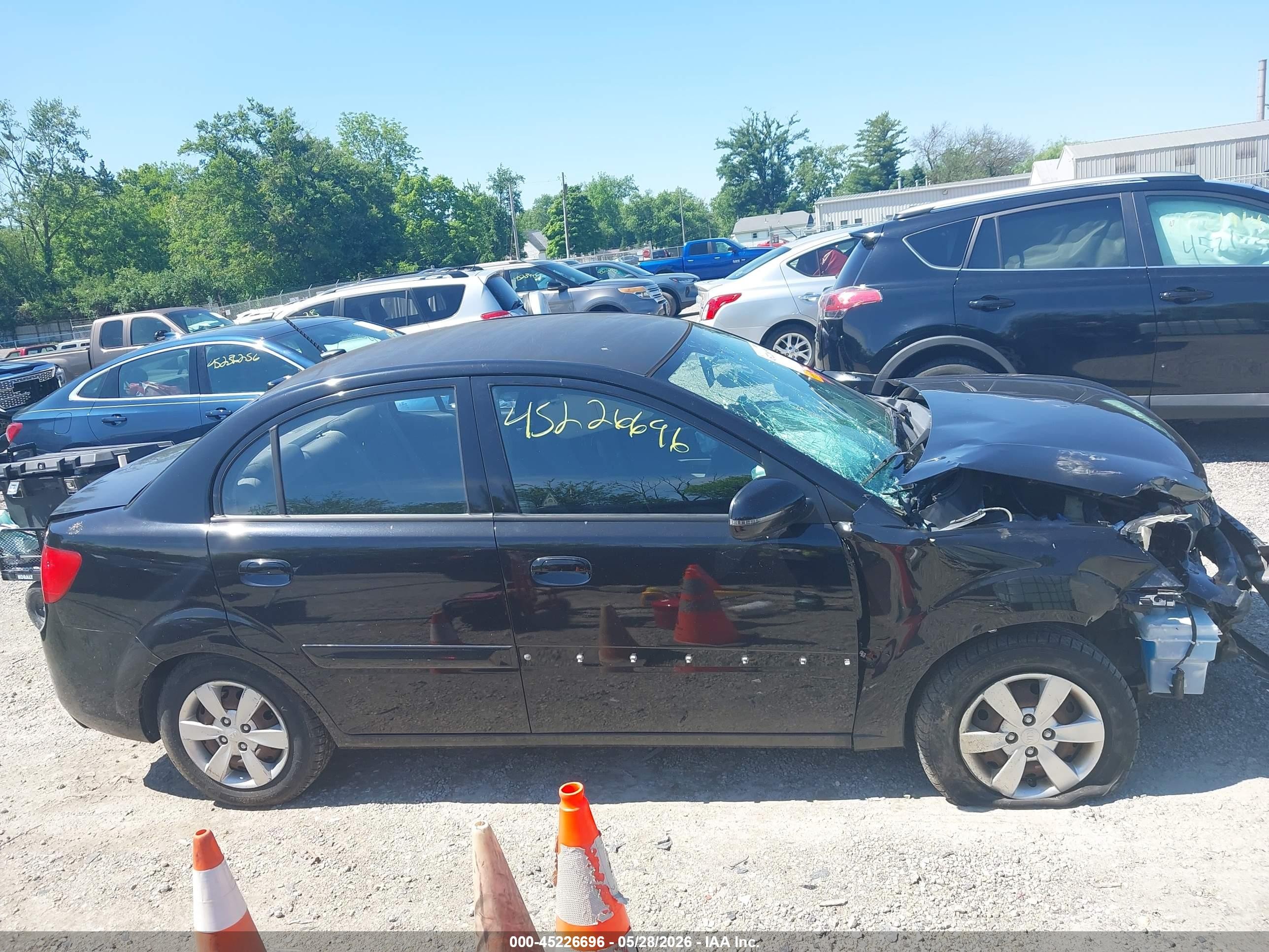 2011 Kia Rio Lx Black vin: KNADH4A37B6868679