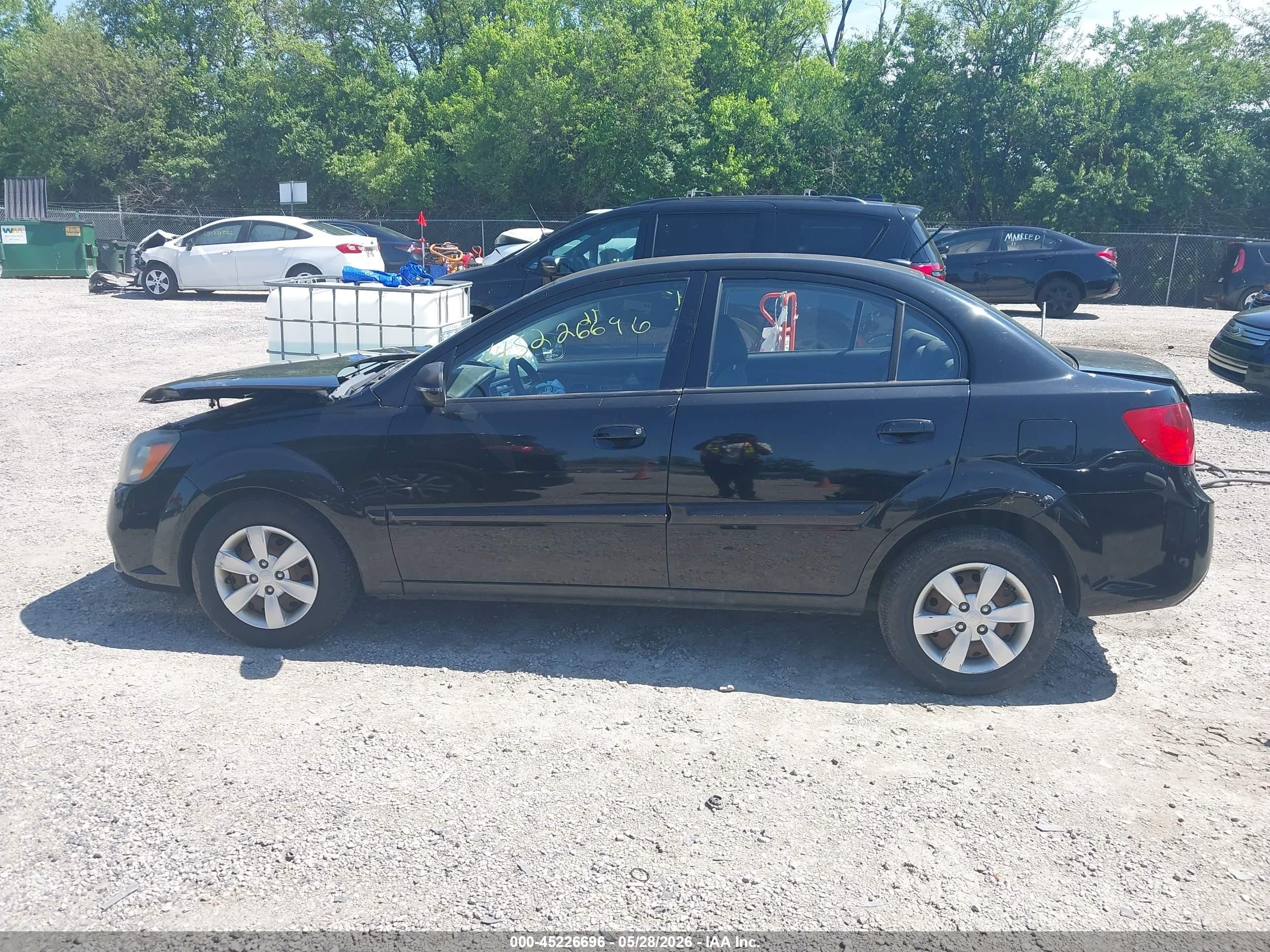 2011 Kia Rio Lx Black vin: KNADH4A37B6868679