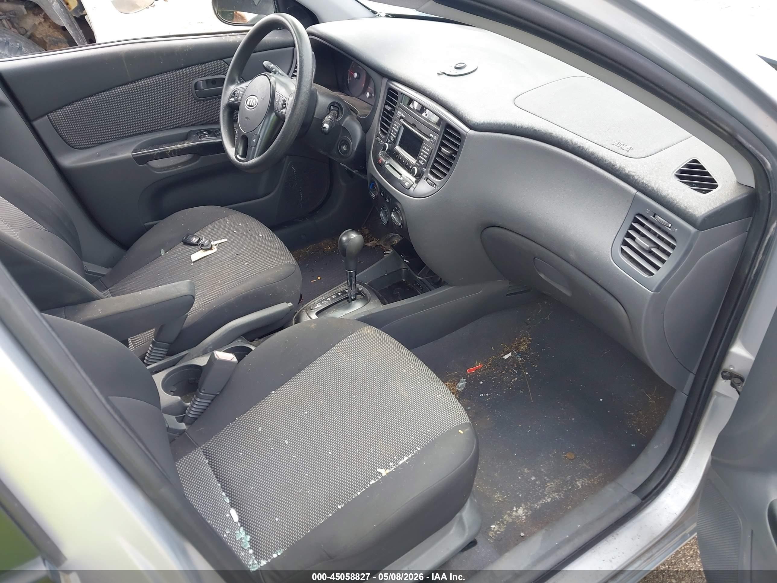 2011 Kia Rio Lx Silver vin: KNADH4A37B6921297