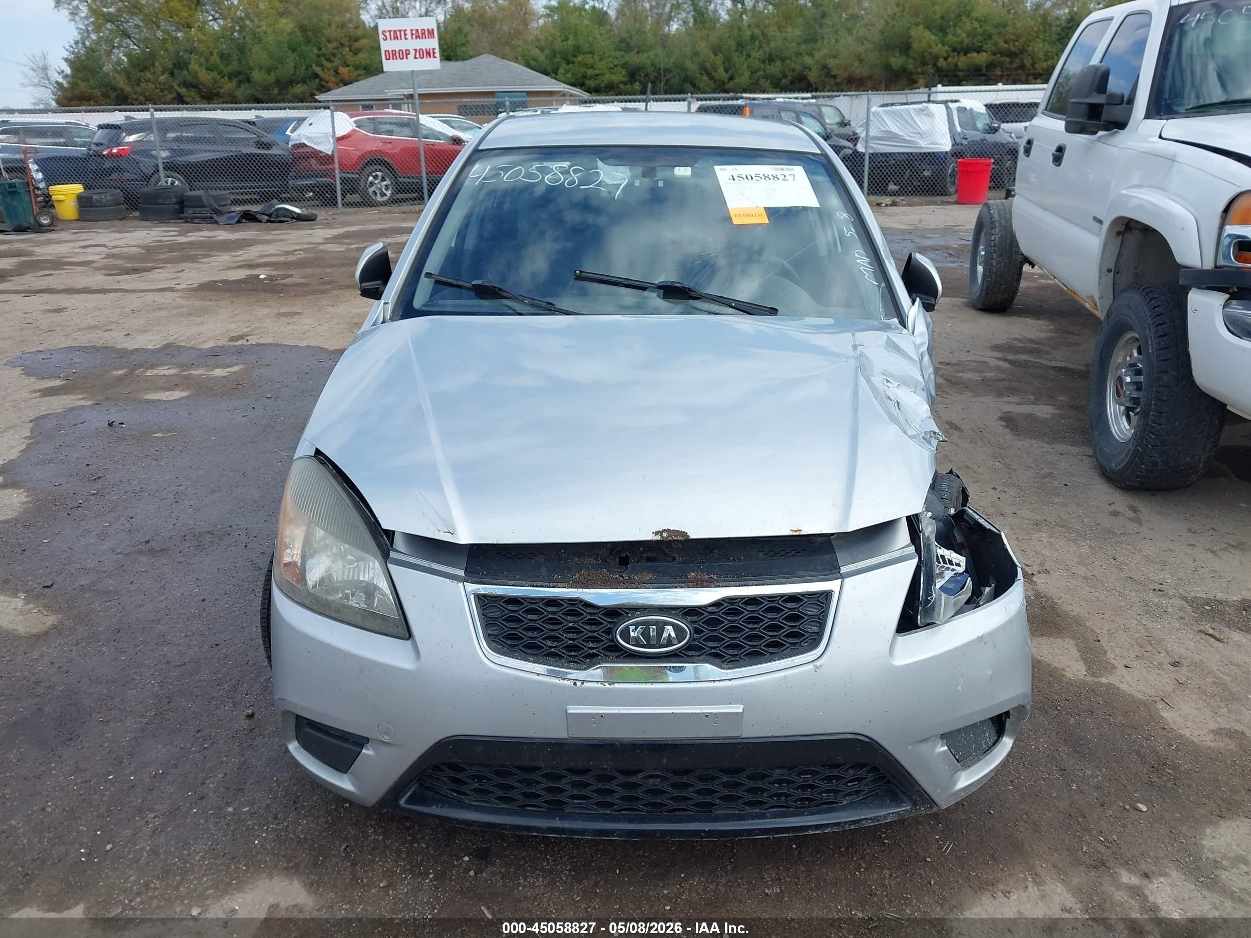 2011 Kia Rio Lx Silver vin: KNADH4A37B6921297