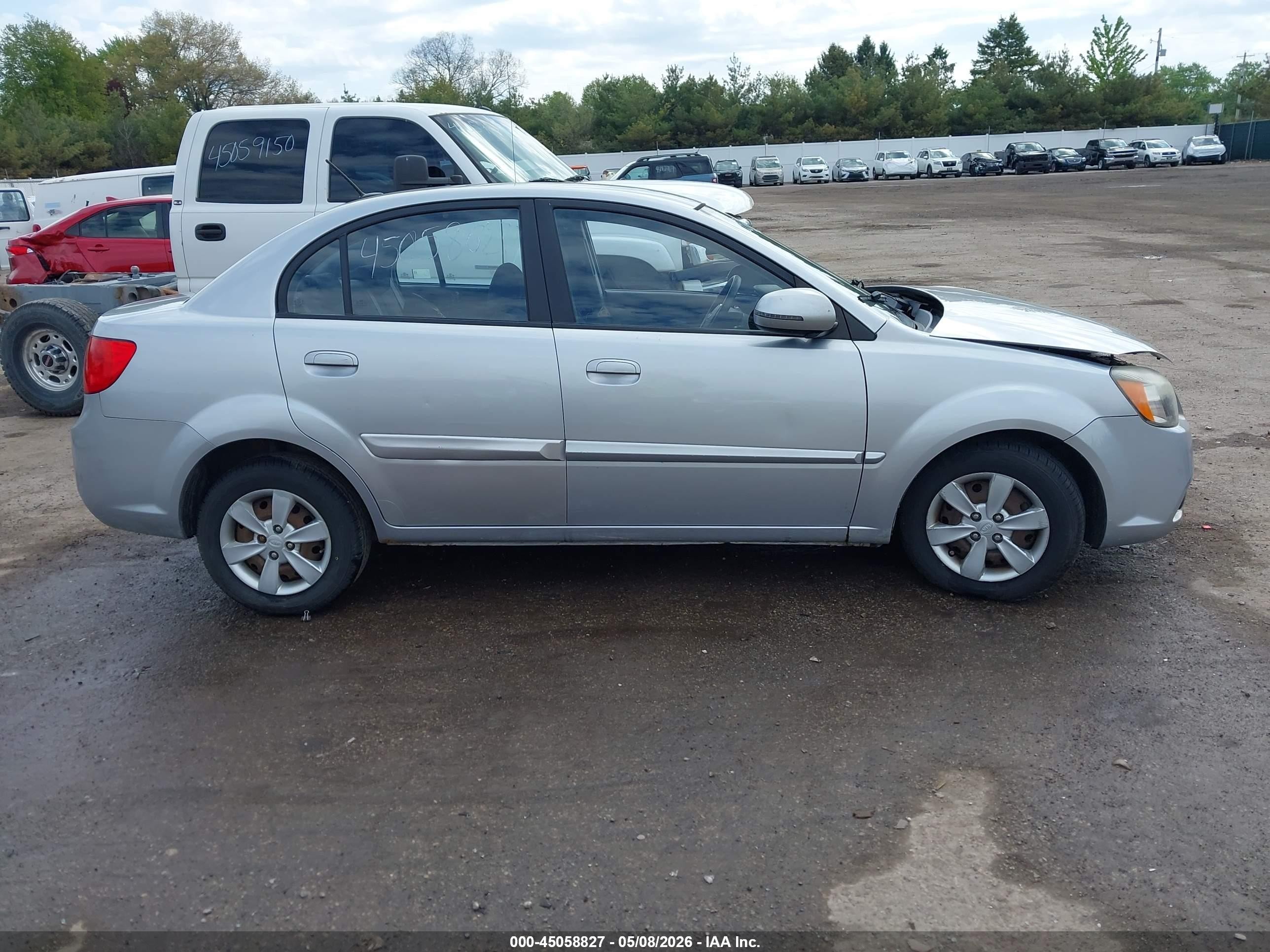 2011 Kia Rio Lx Silver vin: KNADH4A37B6921297