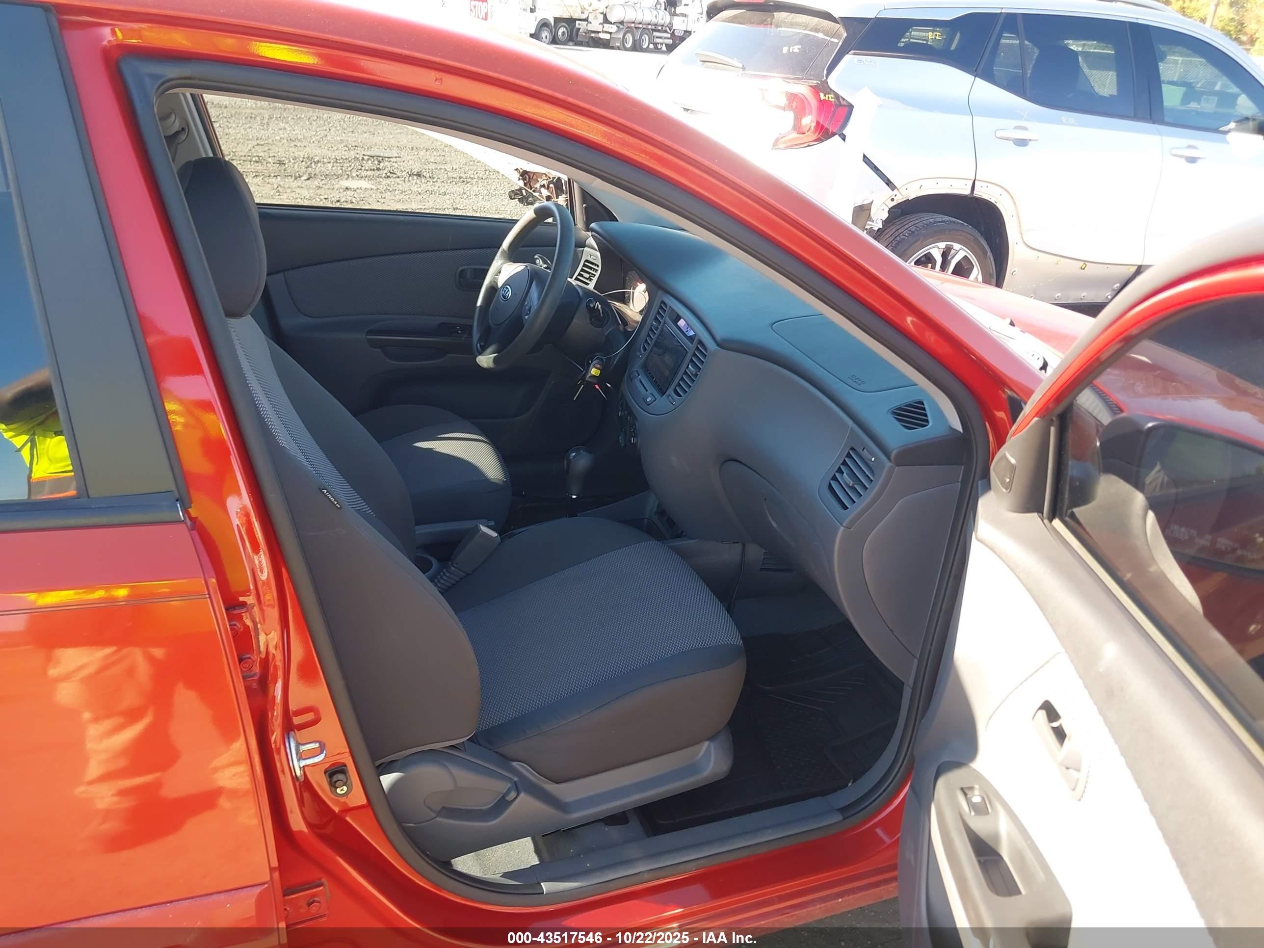 2010 Kia Rio Lx Red vin: KNADH4A39A6651472