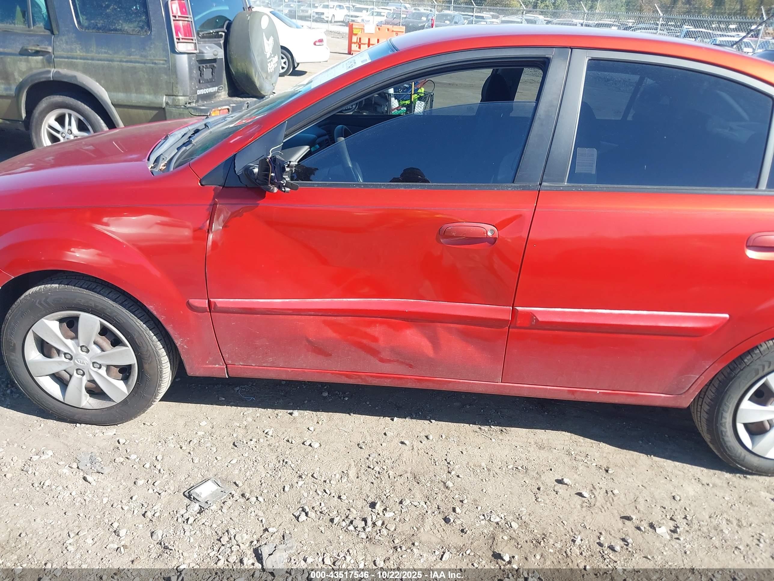 2010 Kia Rio Lx Red vin: KNADH4A39A6651472