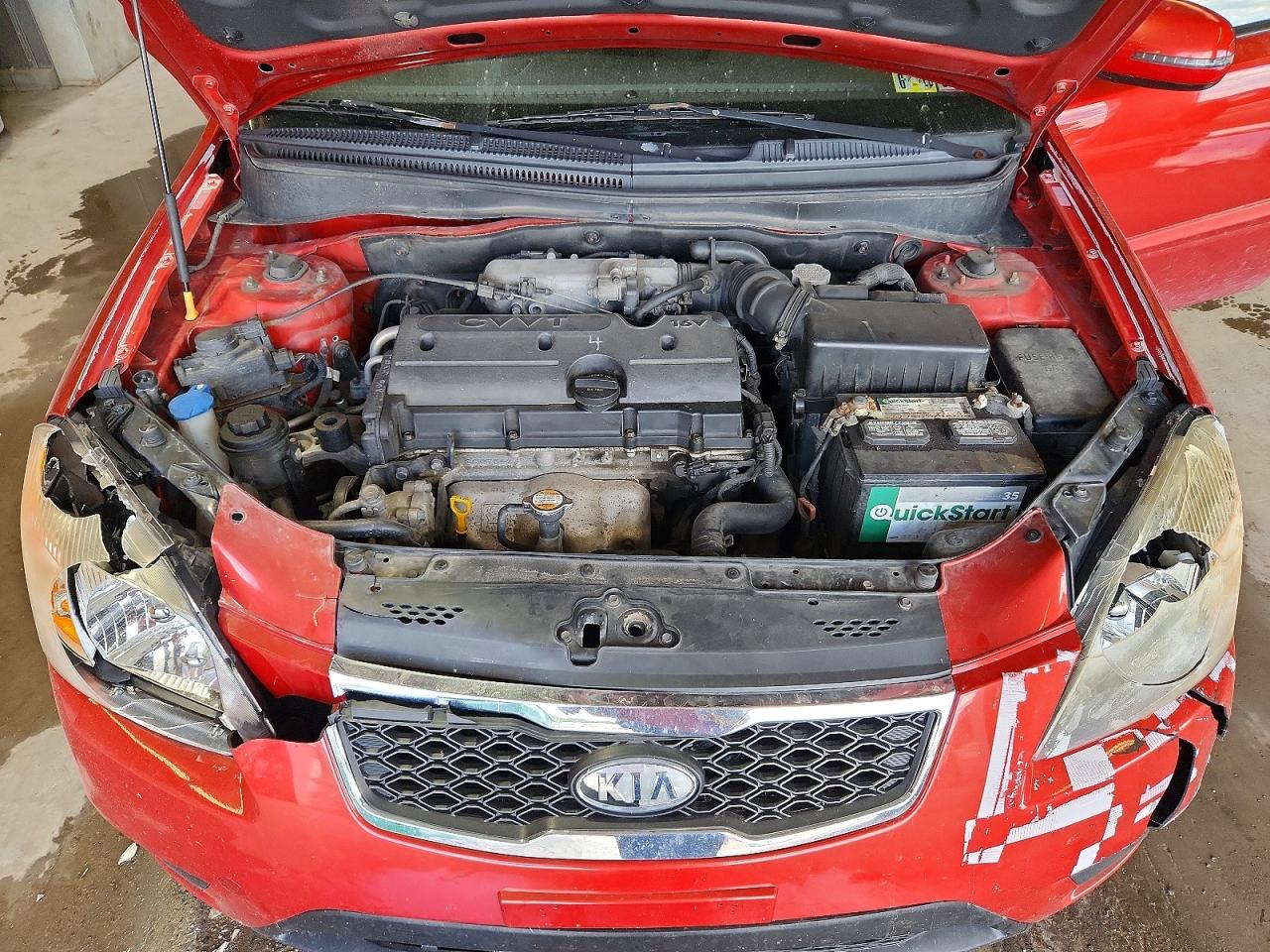 2010 Kia Rio Base Red vin: KNADH4A39A6665405