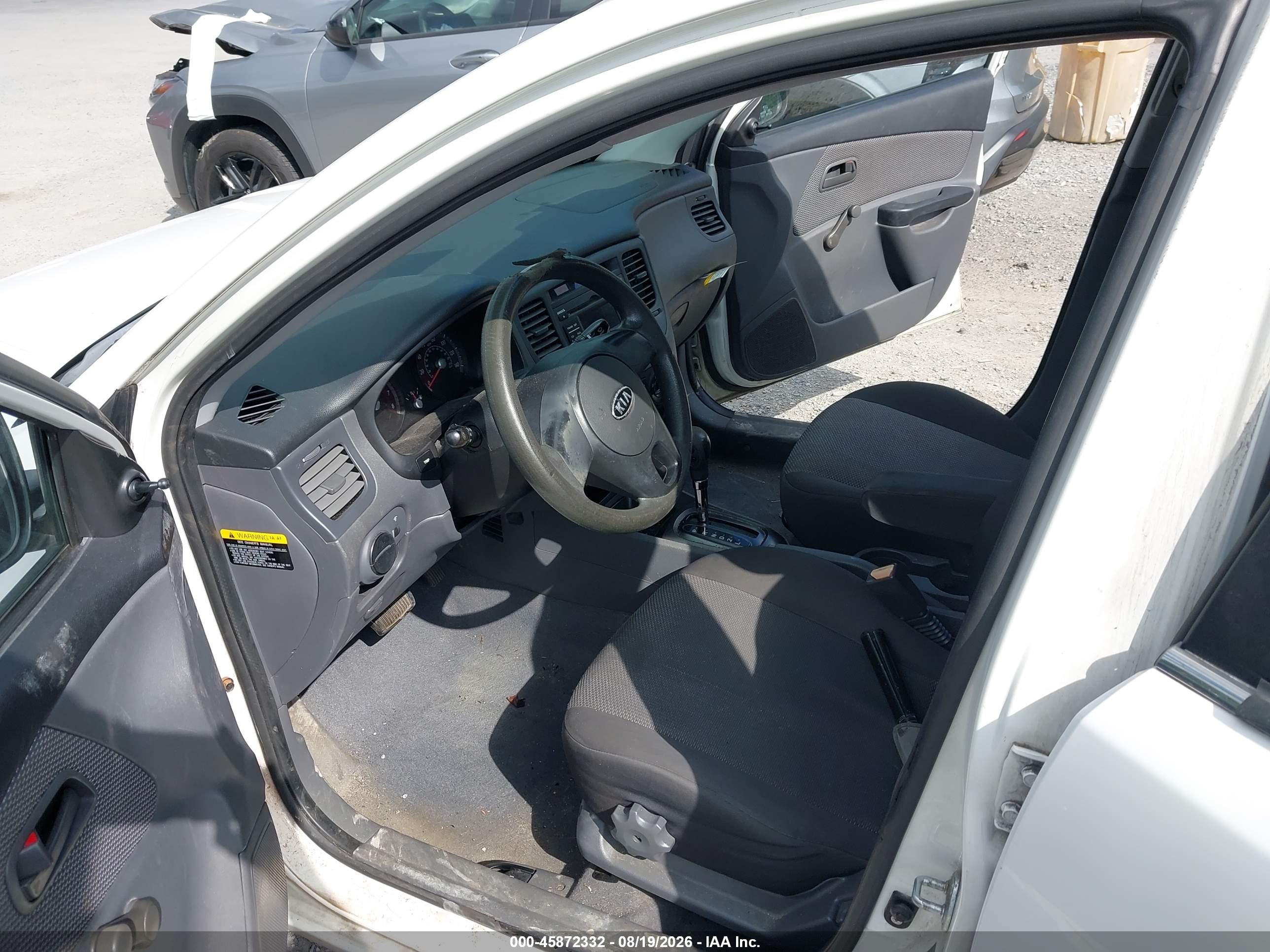 2011 Kia Rio Lx White vin: KNADH4A39B6709047