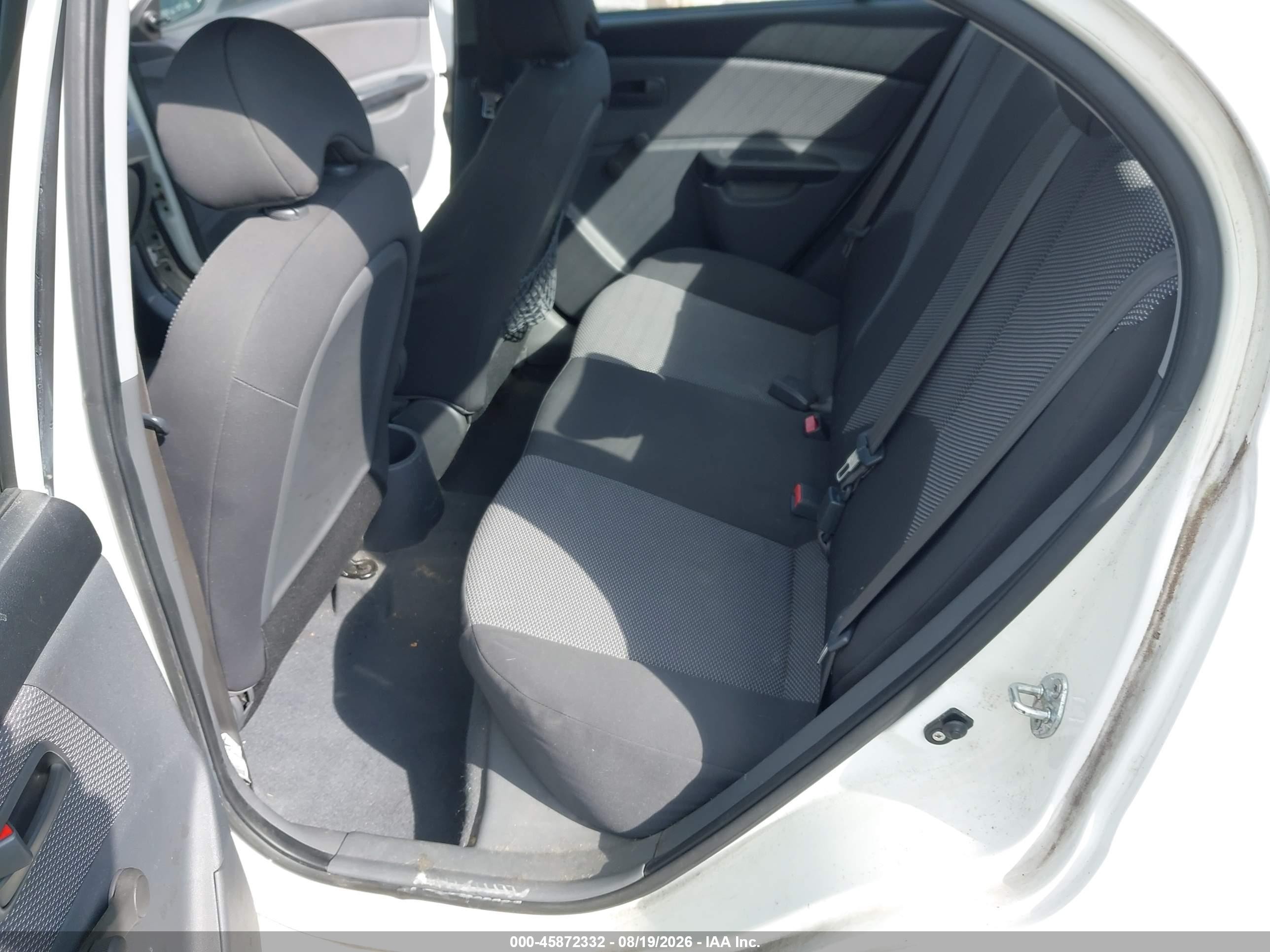 2011 Kia Rio Lx White vin: KNADH4A39B6709047