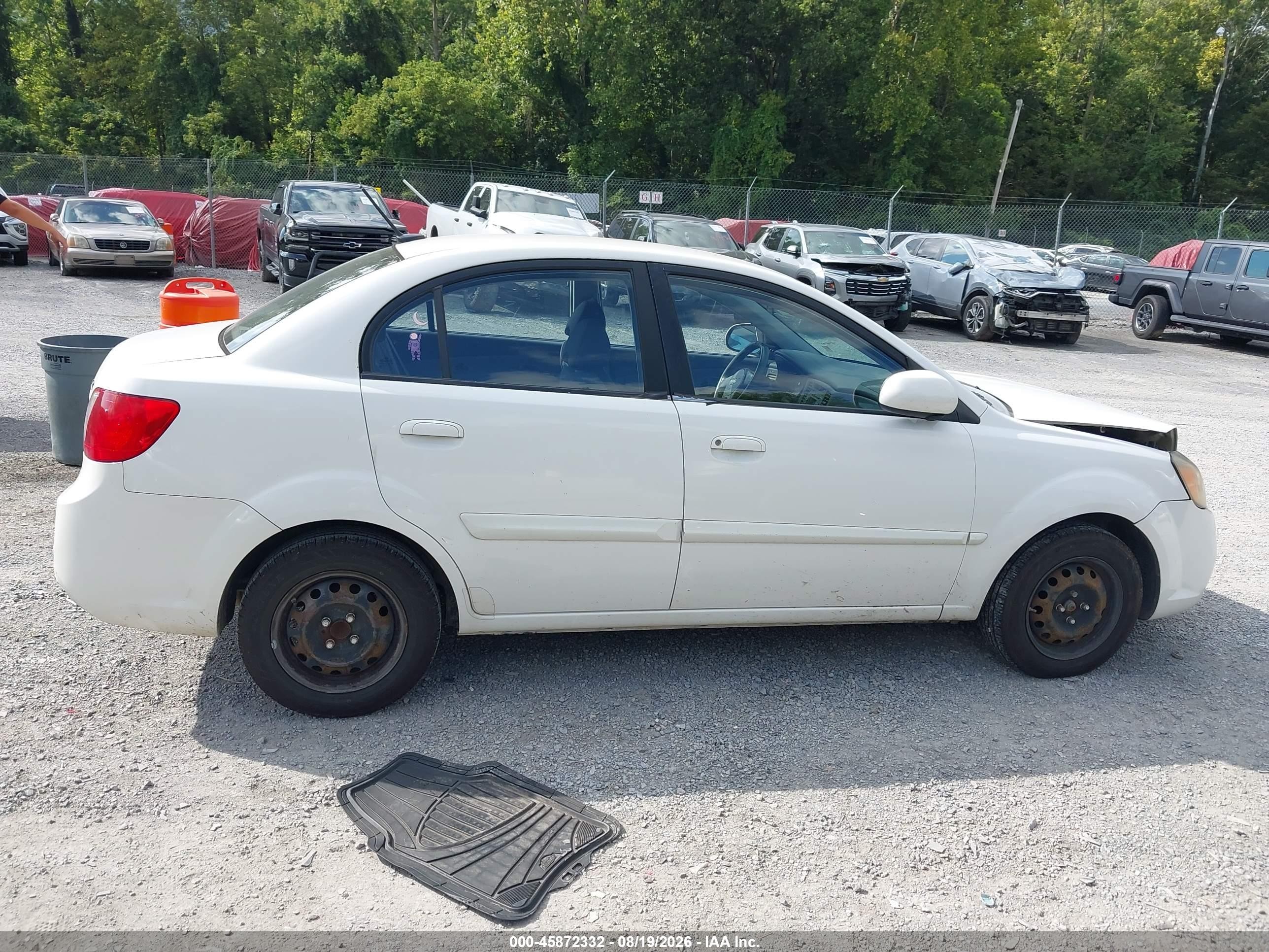 2011 Kia Rio Lx White vin: KNADH4A39B6709047