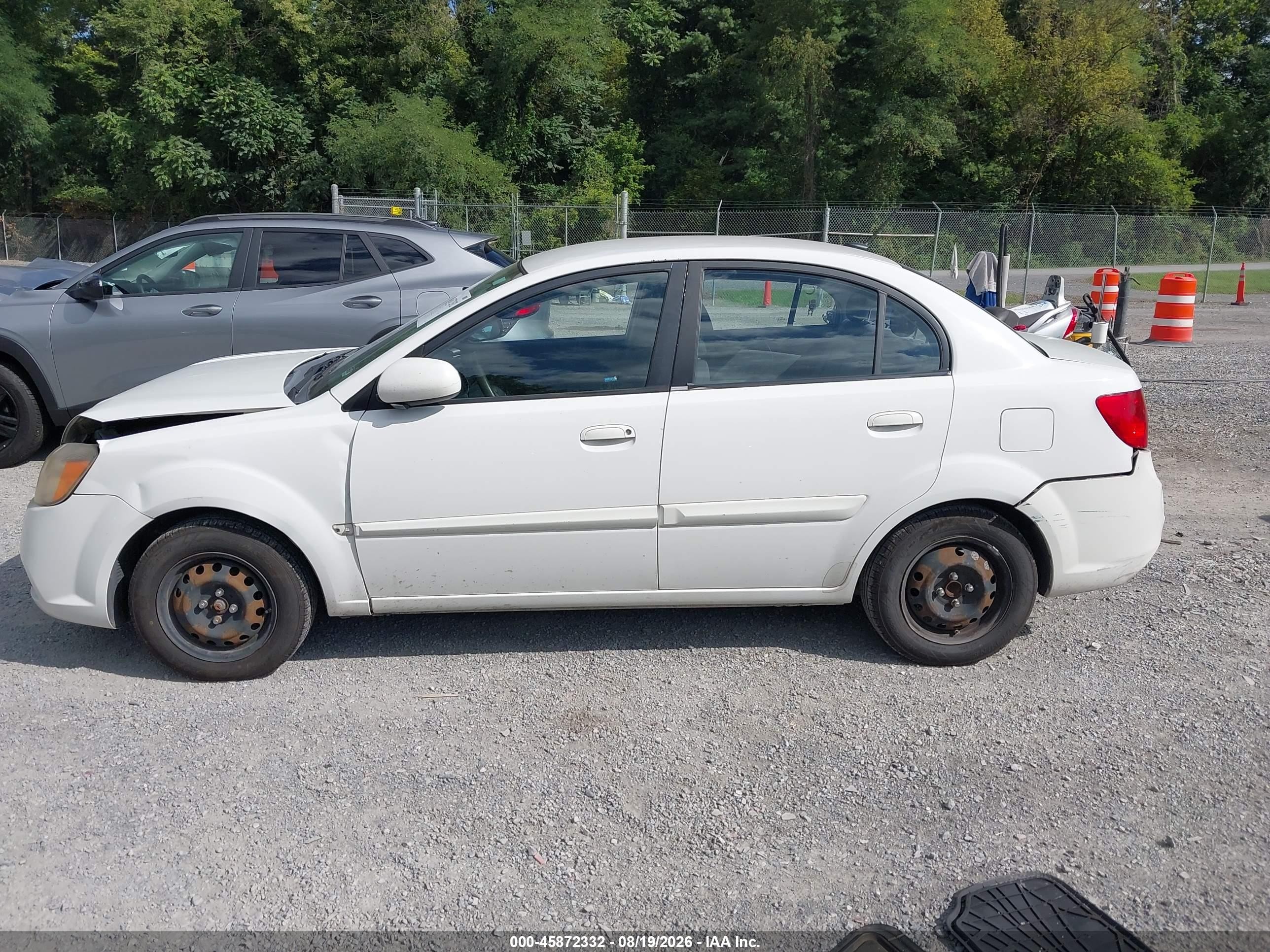2011 Kia Rio Lx White vin: KNADH4A39B6709047