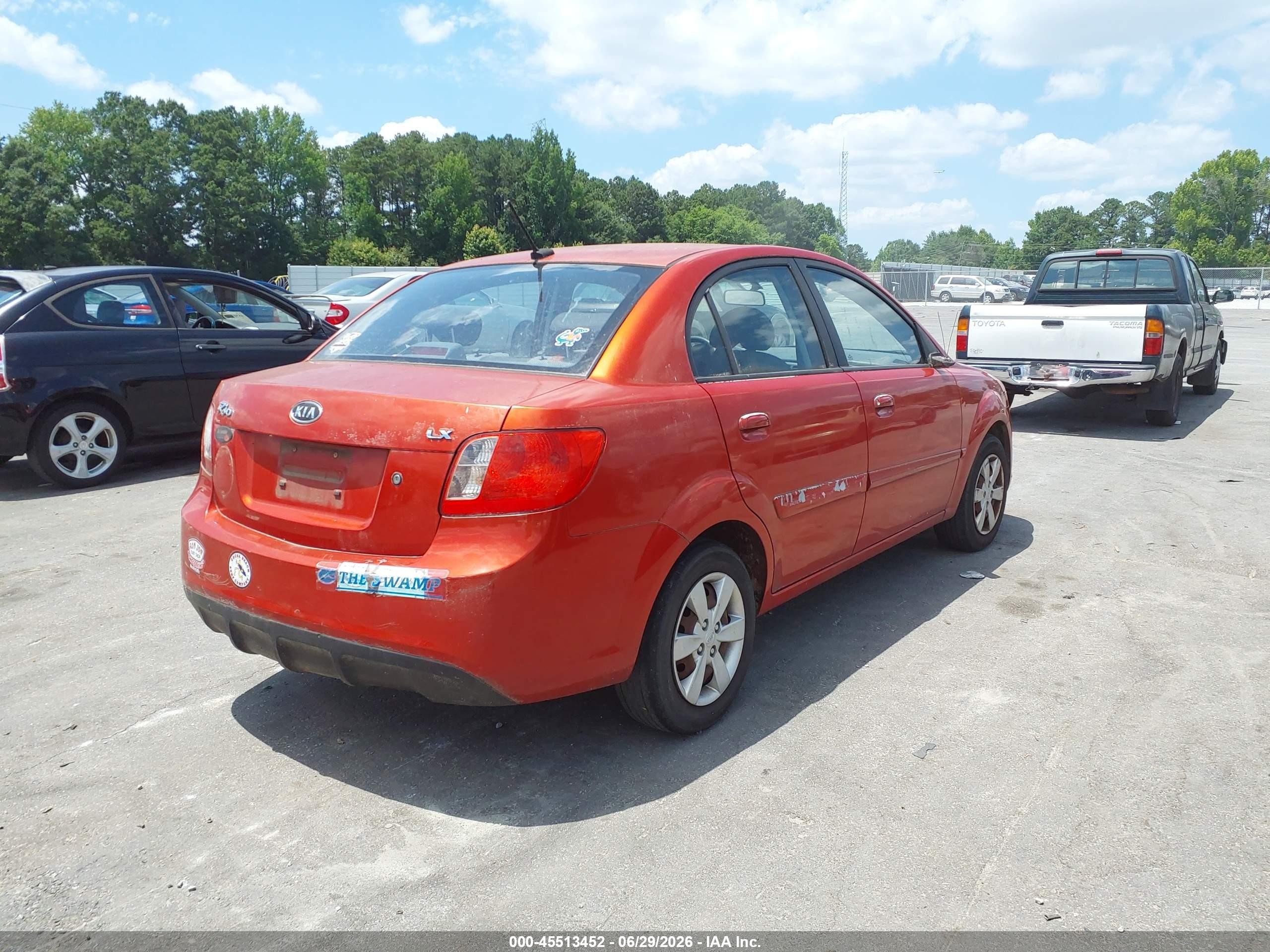 2011 Kia Rio Lx Red vin: KNADH4A39B6731369