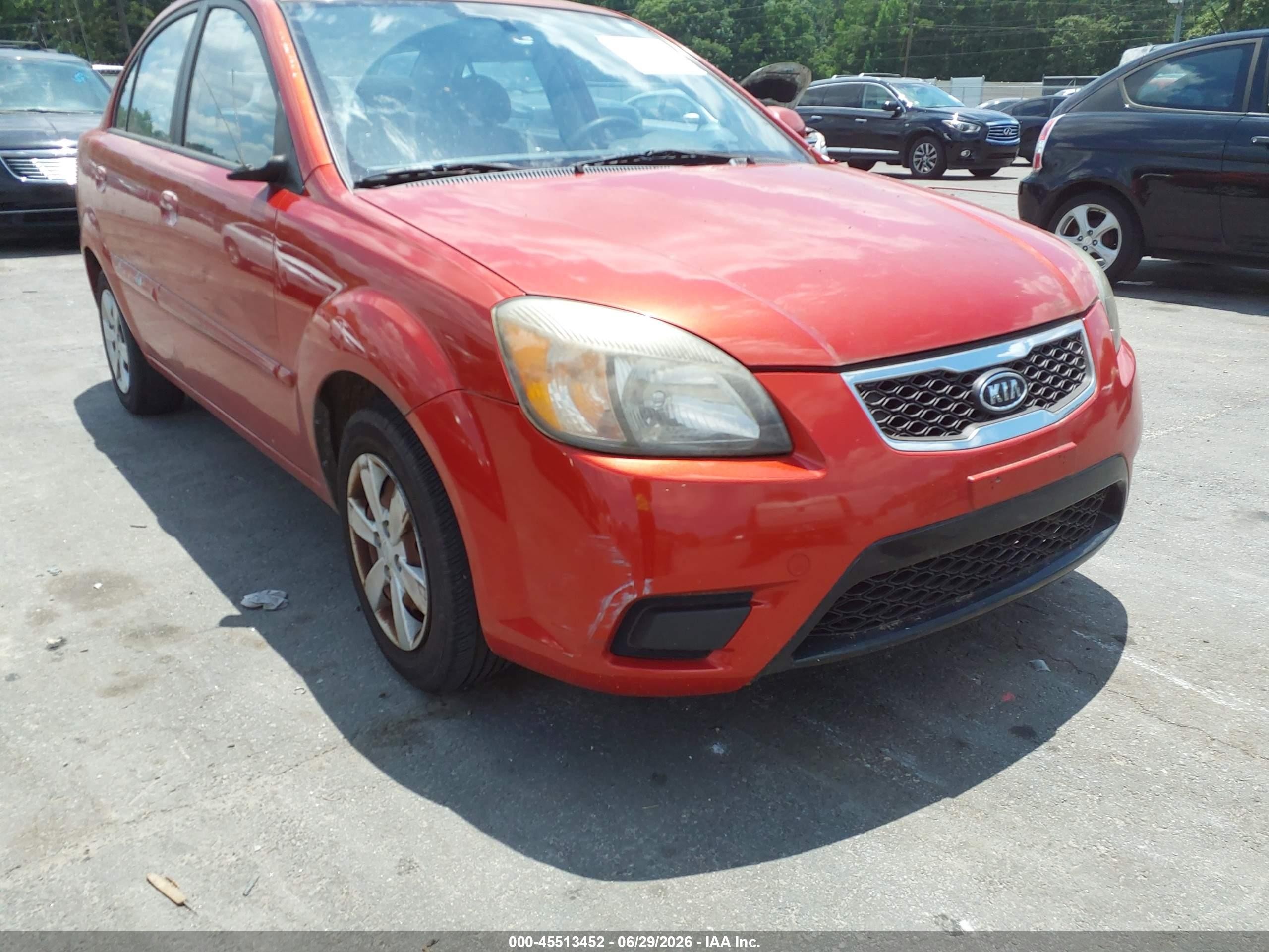 2011 Kia Rio Lx Red vin: KNADH4A39B6731369