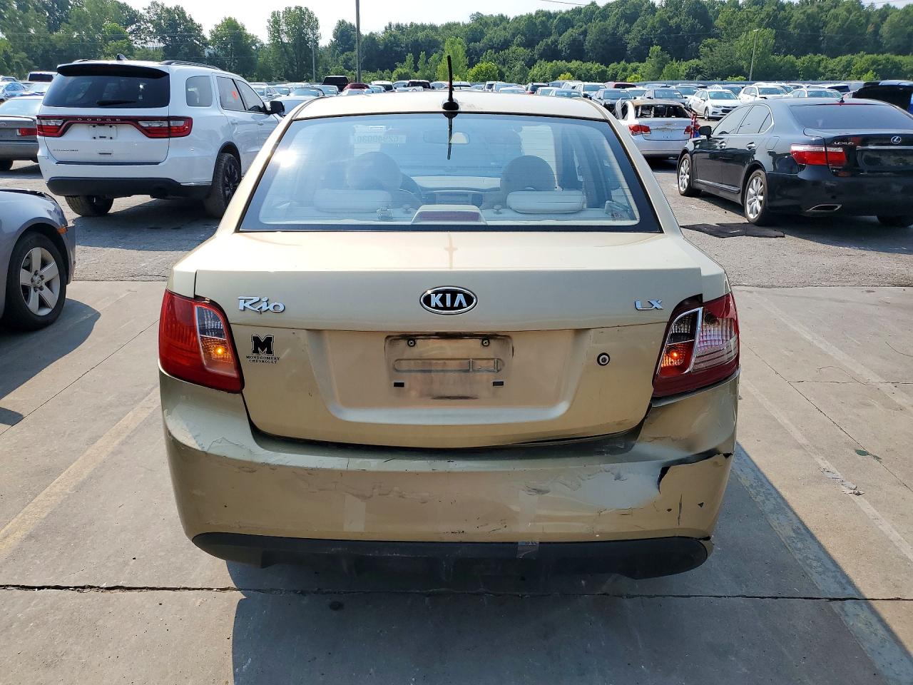 2011 Kia Rio Lx Beige vin: KNADH4A39B6734143