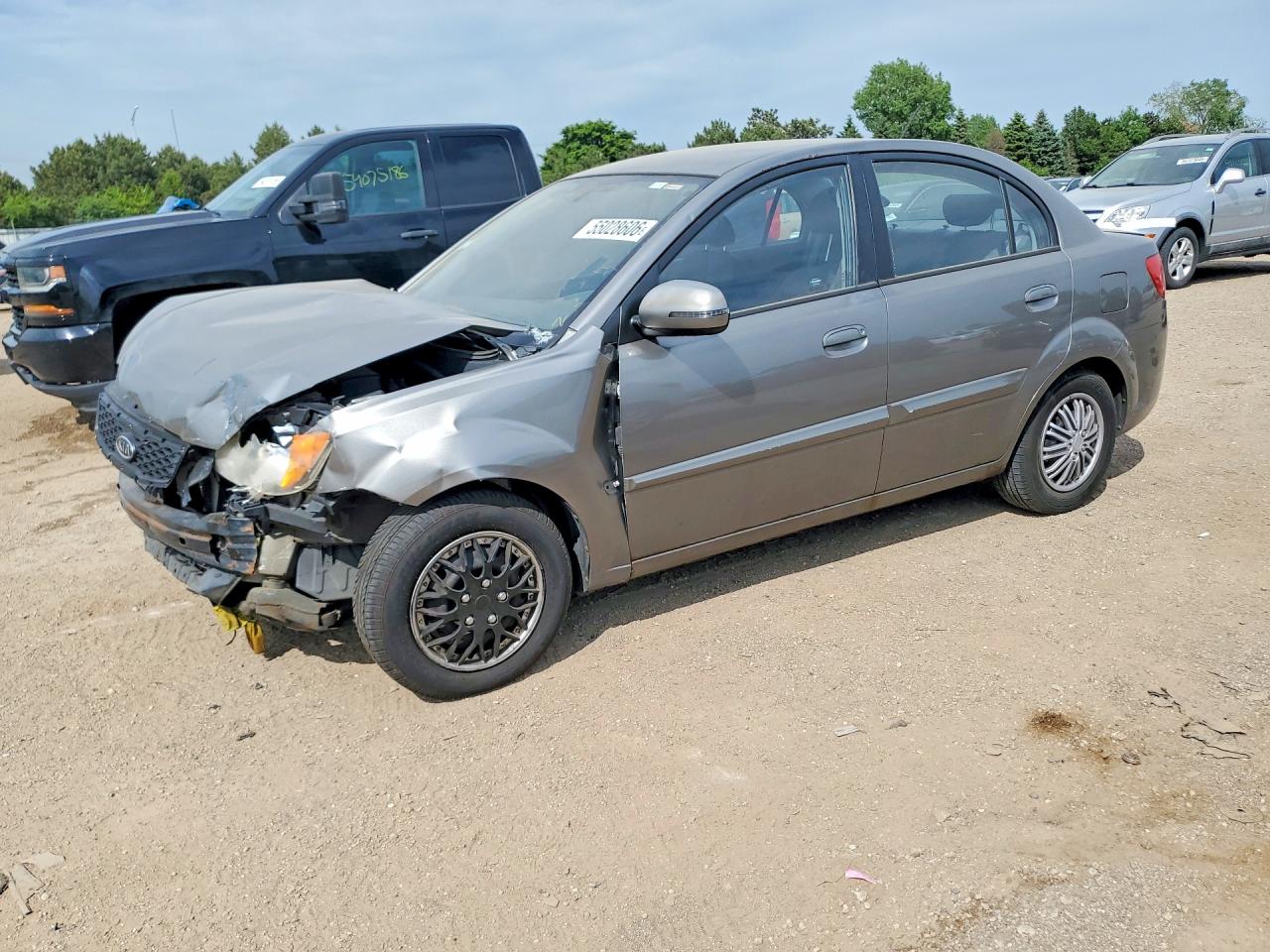 2011 Kia Rio Lx Gray vin: KNADH4A39B6868537