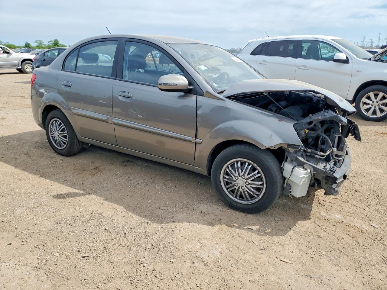 2011 Kia Rio Lx Gray vin: KNADH4A39B6868537