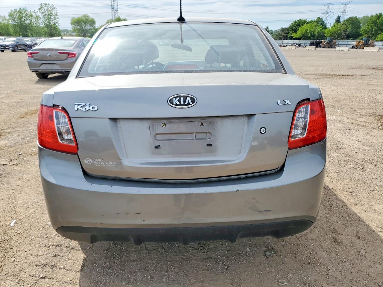 2011 Kia Rio Lx Gray vin: KNADH4A39B6868537