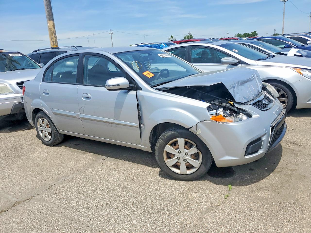 2011 Kia Rio Lx Silver vin: KNADH4A39B6921267