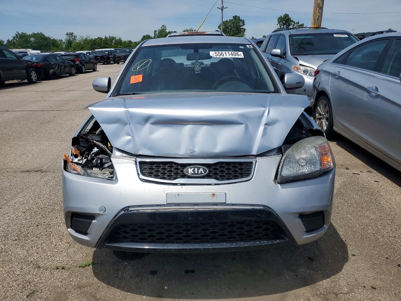 2011 Kia Rio Lx Silver vin: KNADH4A39B6921267