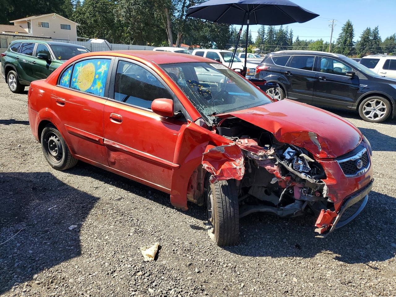 2011 Kia Rio Lx Red vin: KNADH4A3XB6848894