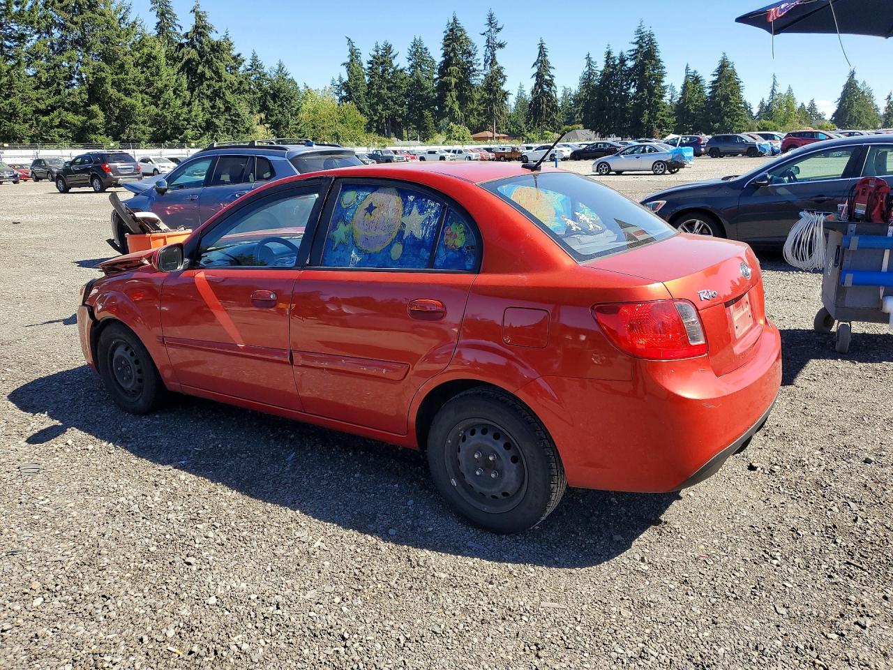 2011 Kia Rio Lx Red vin: KNADH4A3XB6848894