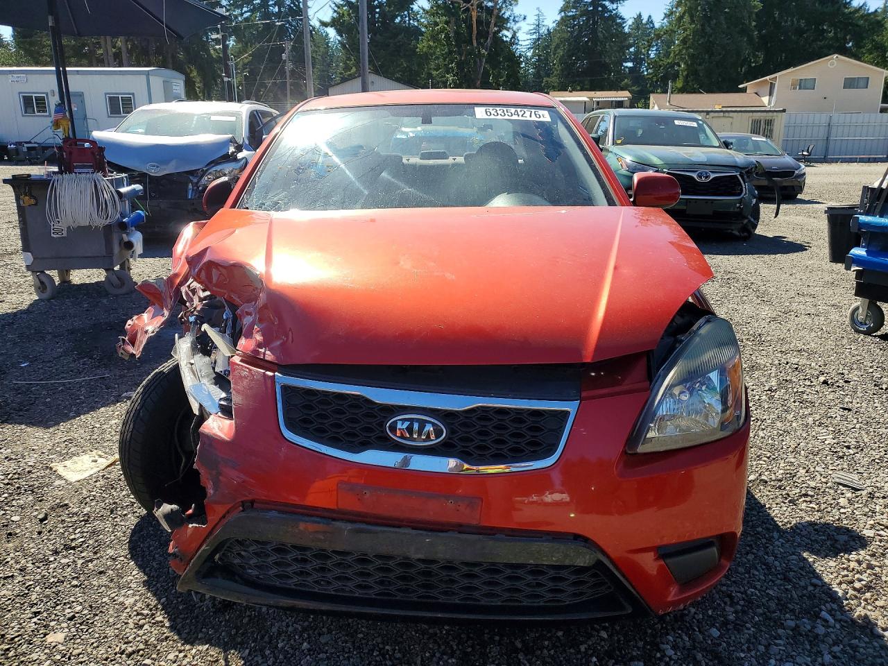 2011 Kia Rio Lx Red vin: KNADH4A3XB6848894