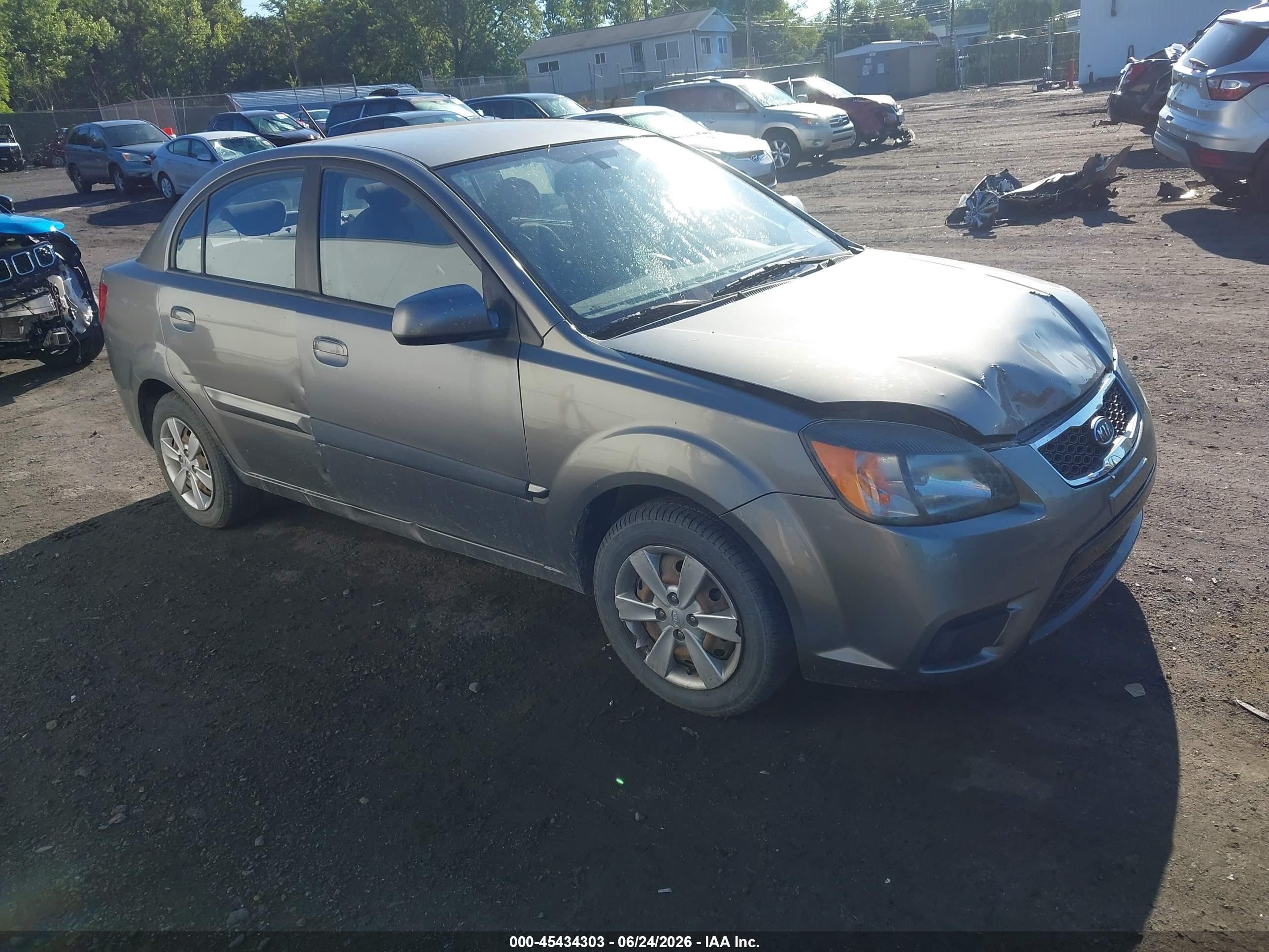 2011 Kia Rio Lx Silver vin: KNADH4A3XB6912013