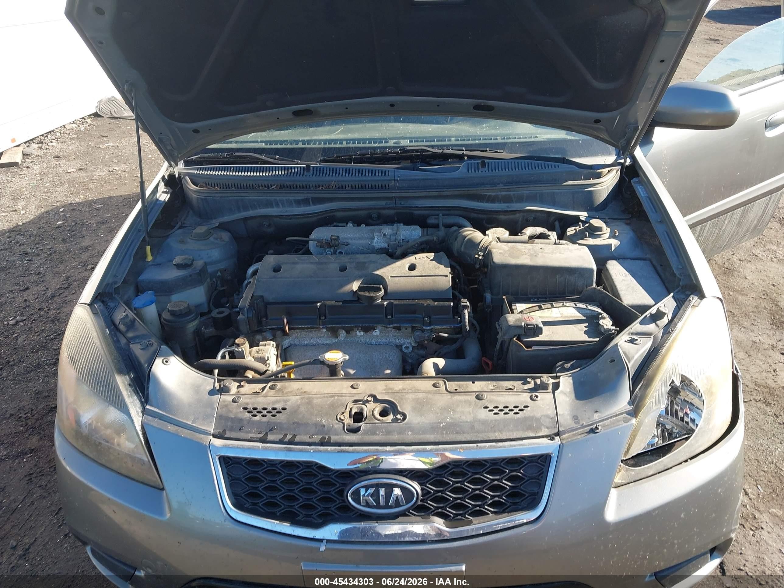 2011 Kia Rio Lx Silver vin: KNADH4A3XB6912013