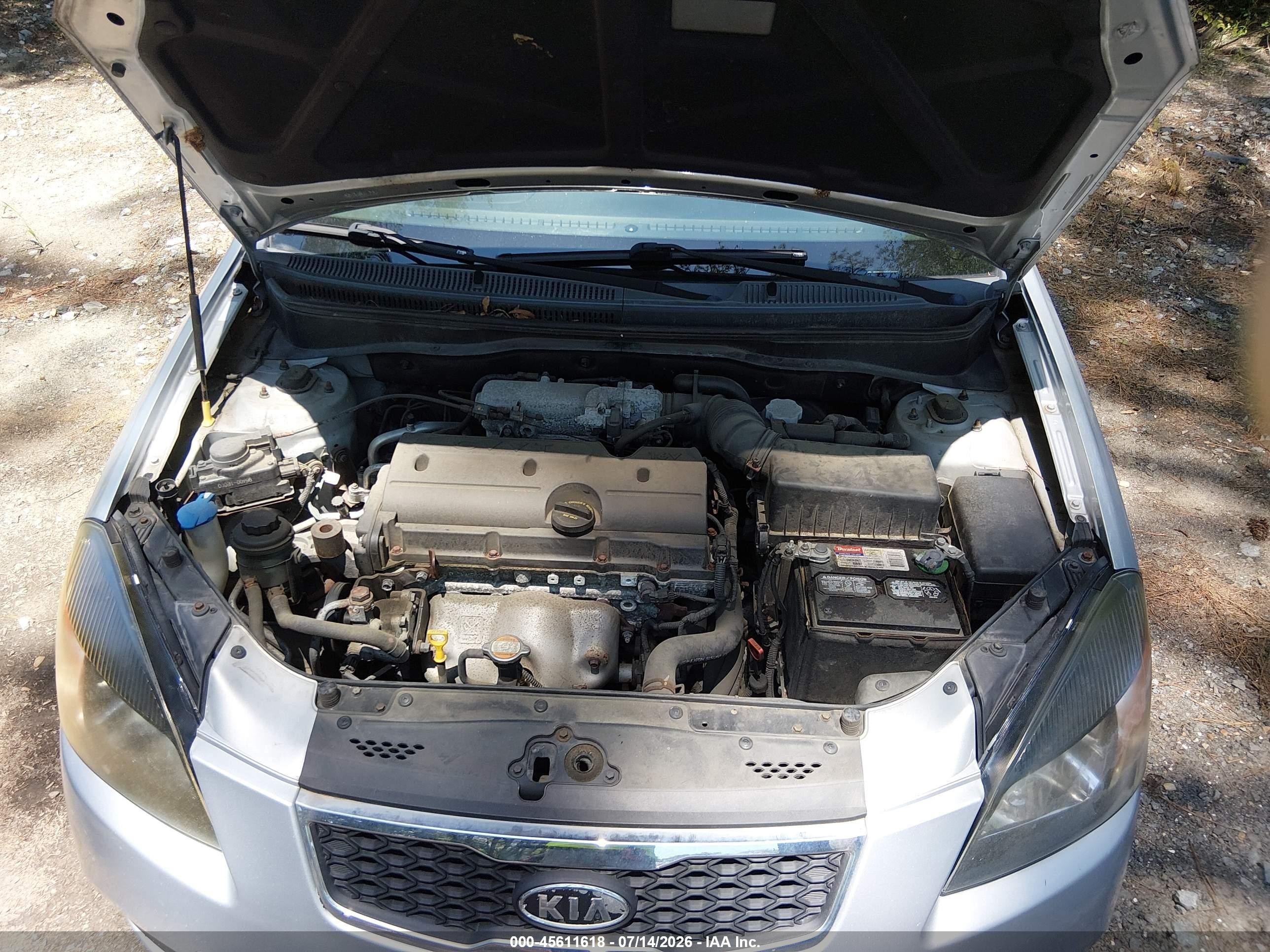 2011 Kia Rio Lx Silver vin: KNADH4A3XB6949045